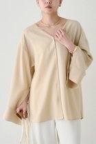 【ガリャルダガランテ/GALLARDAGALANTE】の2WAYフリンジブラウス 人気、トレンドファッション・服の通販 founy(ファニー) ファッション Fashion レディースファッション Fashion for Women トップス・カットソー Cut & Sew Tops シャツ・ブラウス・オフィスカジュアル Elegant Blouses & Button-Ups おすすめ Recommended / Our Picks とろみ Fluid, Flowy Fabric エレガント 上品 Elegant スリット Slit, Slit Detail スリーブ Sleeve, Long Sleeve / Short Sleeve ドレープ Drape, Draping Fabric ロング Long, Long-Length thumbnail ベージュ|ID: prp329100004433051 ipo3291000000032841675