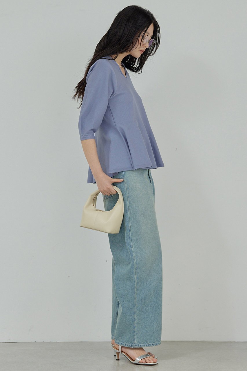 【ガリャルダガランテ/GALLARDAGALANTE】のペプラムプルオーバー 人気、トレンドファッション・服の通販 founy(ファニー) 　ファッション　Fashion　レディースファッション　WOMEN　トップス・カットソー　Tops/Tshirt　ニット　Knit Tops　プルオーバー　Pullover　おすすめ　Recommend　シンプル　Simple　スラックス　Slacks　デニム　Denim　ペプラム　Peplum　ボトム　Bottom　夏　Summer　春　Spring　S/S・春夏　Ss・Spring/Summer　A/W・秋冬　Aw・Autumn/Winter・Fw・Fall-Winter　other-4|ID: prp329100004433053 ipo3291000000031258675