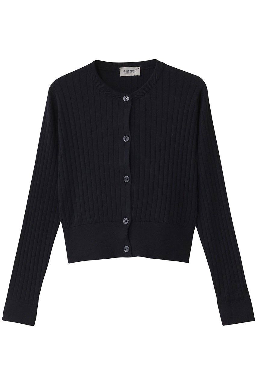 【マルティニーク/martinique】の《日本別注》【JOHN SMEDLEY】リブラウンドネックカーディガン 人気、トレンドファッション・服の通販 founy(ファニー) 　ファッション　Fashion　レディースファッション　Fashion for Women　トップス・カットソー　Cut & Sew Tops　ニット　Knit Tops & Sweaters　カーディガン・羽織り　Layered Style Cardigans　カーディガン　Cardigan, Knitwear　コンパクト　Compact, Small Size　フィット　Fit, Slim Fit　エレガント 上品　Elegant　再入荷　Restock / Back in Stock　別注　Limited Edition, Custom Order　 other-1|ID: prp329100004433060 ipo3291000000032704306