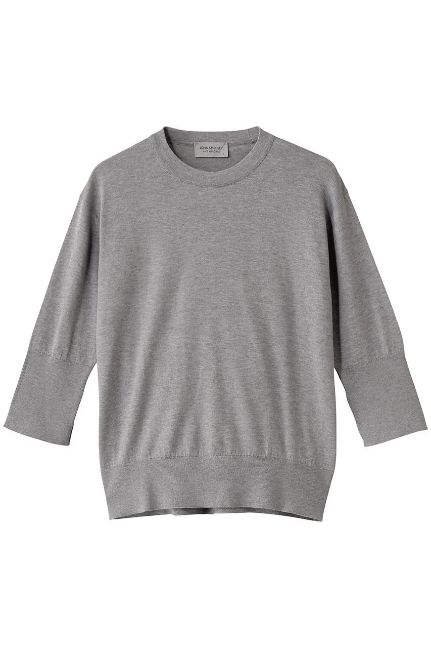 【マルティニーク/martinique】の《日本別注》【JOHN SMEDLEY】ラウンドネックSSプルオーバー インテリア・キッズ・メンズ・レディースファッション・服の通販 founy(ファニー) 　ファッション　Fashion　レディースファッション　Fashion for Women　トップス・カットソー　Cut & Sew Tops　ニット　Knit Tops & Sweaters　カジュアルプルオーバー・ニットトップス　Pullovers & Knit Tops / Casual Pullovers　シンプル　Simple, Minimal　バランス　Balance, Style Balance　ベーシック　Basic, Essential　ラウンド　Round, Round Neck　別注　Limited Edition, Custom Order　定番　Standard, Basic Item　ライトグレー|ID: prp329100004433062 ipo3291000000032942478