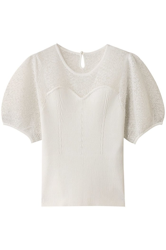 【アルアバイル/allureville】の【Loulou Willoughby】レーシーニットビスチェプルオーバー インテリア・キッズ・メンズ・レディースファッション・服の通販 founy(ファニー) https://founy.com/ ファッション Fashion レディースファッション WOMEN トップス・カットソー Tops/Tshirt ニット Knit Tops プルオーバー Pullover ビスチェ Bustier ダウン Down デニム Denim フェミニン Feminine リブニット Rib Knit レース Race NEW・新作・新着・新入荷 New Arrivals |ID: prp329100004433067 ipo3291000000030963625