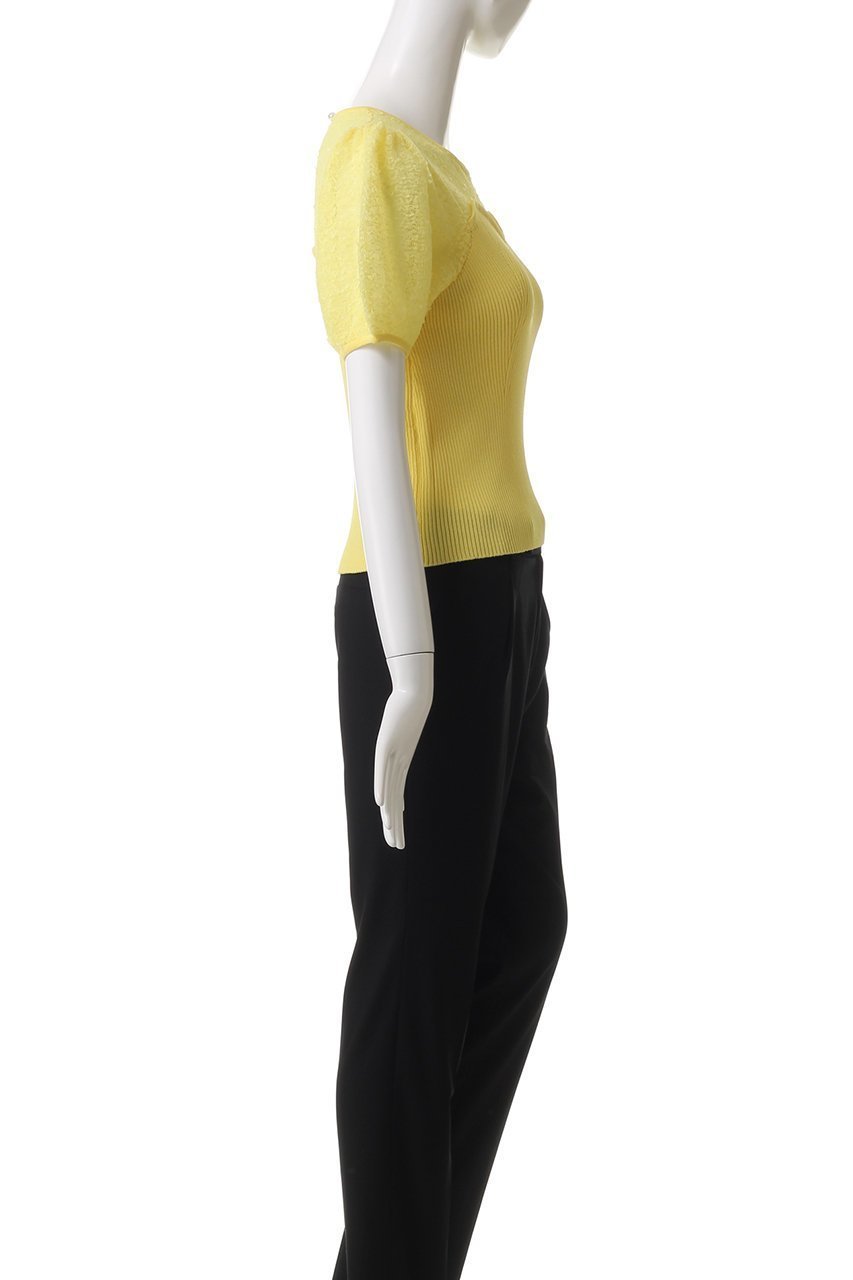 【アルアバイル/allureville】の【Loulou Willoughby】レーシーニットビスチェプルオーバー 人気、トレンドファッション・服の通販 founy(ファニー) 　ファッション　Fashion　レディースファッション　Fashion for Women　トップス・カットソー　Cut & Sew Tops　ニット　Knit Tops & Sweaters　カジュアルプルオーバー・ニットトップス　Pullovers & Knit Tops / Casual Pullovers　ビスチェ　Bustiers & Corset Tops / Layered Bustier Style　ダウン　Down, Puffer　デニム　Denim, Jeans Material　フェミニン　Feminine, Girly　リブニット　Rib Knit, Ribbed Knit　レース　Lace, Lace Fabric　other-3|ID: prp329100004433067 ipo3291000000032707104