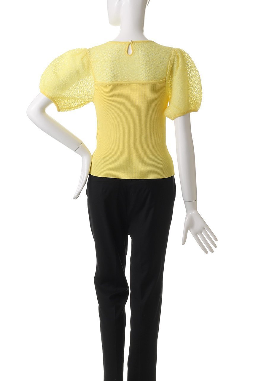 【アルアバイル/allureville】の【Loulou Willoughby】レーシーニットビスチェプルオーバー 人気、トレンドファッション・服の通販 founy(ファニー) 　ファッション　Fashion　レディースファッション　Fashion for Women　トップス・カットソー　Cut & Sew Tops　ニット　Knit Tops & Sweaters　カジュアルプルオーバー・ニットトップス　Pullovers & Knit Tops / Casual Pullovers　ビスチェ　Bustiers & Corset Tops / Layered Bustier Style　ダウン　Down, Puffer　デニム　Denim, Jeans Material　フェミニン　Feminine, Girly　リブニット　Rib Knit, Ribbed Knit　レース　Lace, Lace Fabric　other-4|ID: prp329100004433067 ipo3291000000032707105