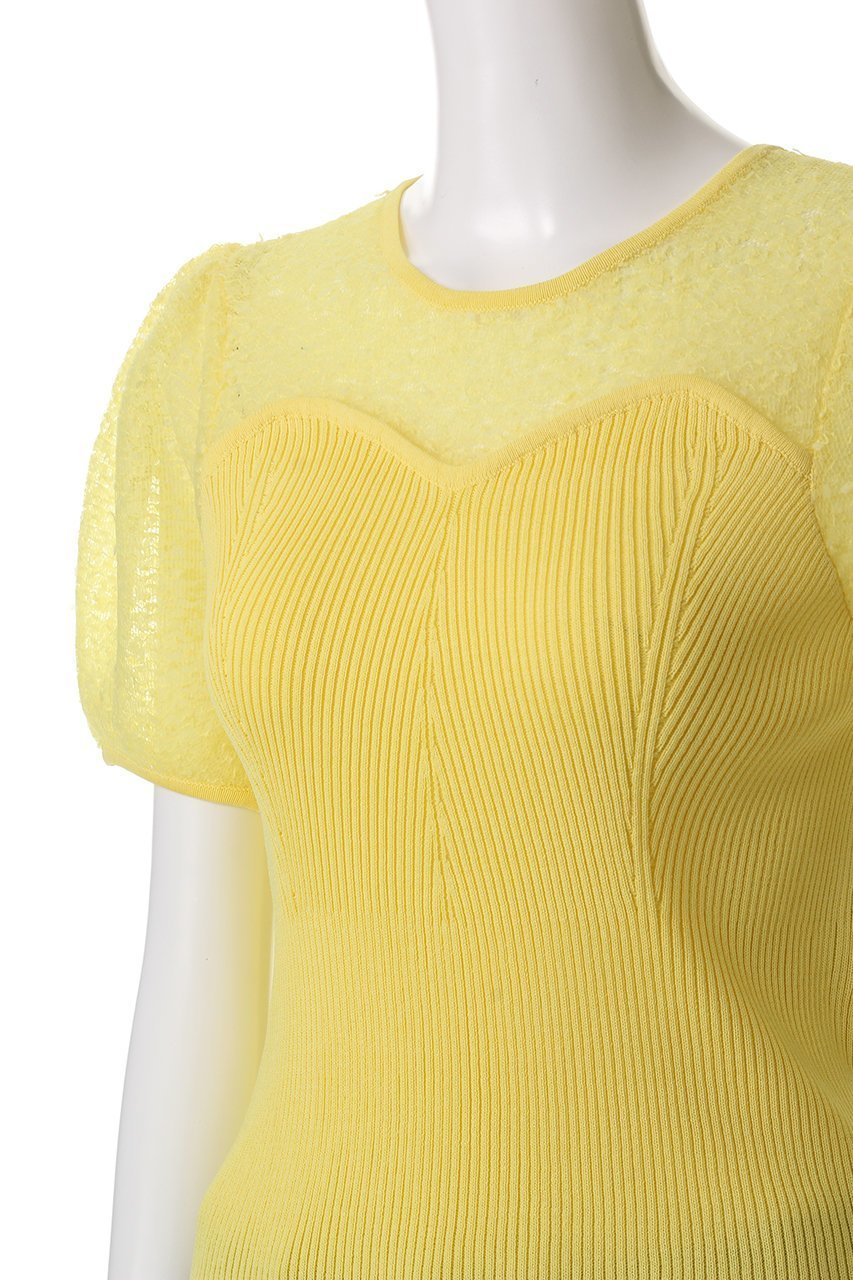 【アルアバイル/allureville】の【Loulou Willoughby】レーシーニットビスチェプルオーバー 人気、トレンドファッション・服の通販 founy(ファニー) 　ファッション　Fashion　レディースファッション　Fashion for Women　トップス・カットソー　Cut & Sew Tops　ニット　Knit Tops & Sweaters　カジュアルプルオーバー・ニットトップス　Pullovers & Knit Tops / Casual Pullovers　ビスチェ　Bustiers & Corset Tops / Layered Bustier Style　ダウン　Down, Puffer　デニム　Denim, Jeans Material　フェミニン　Feminine, Girly　リブニット　Rib Knit, Ribbed Knit　レース　Lace, Lace Fabric　再入荷　Restock / Back in Stock　other-5|ID: prp329100004433067 ipo3291000000035054406