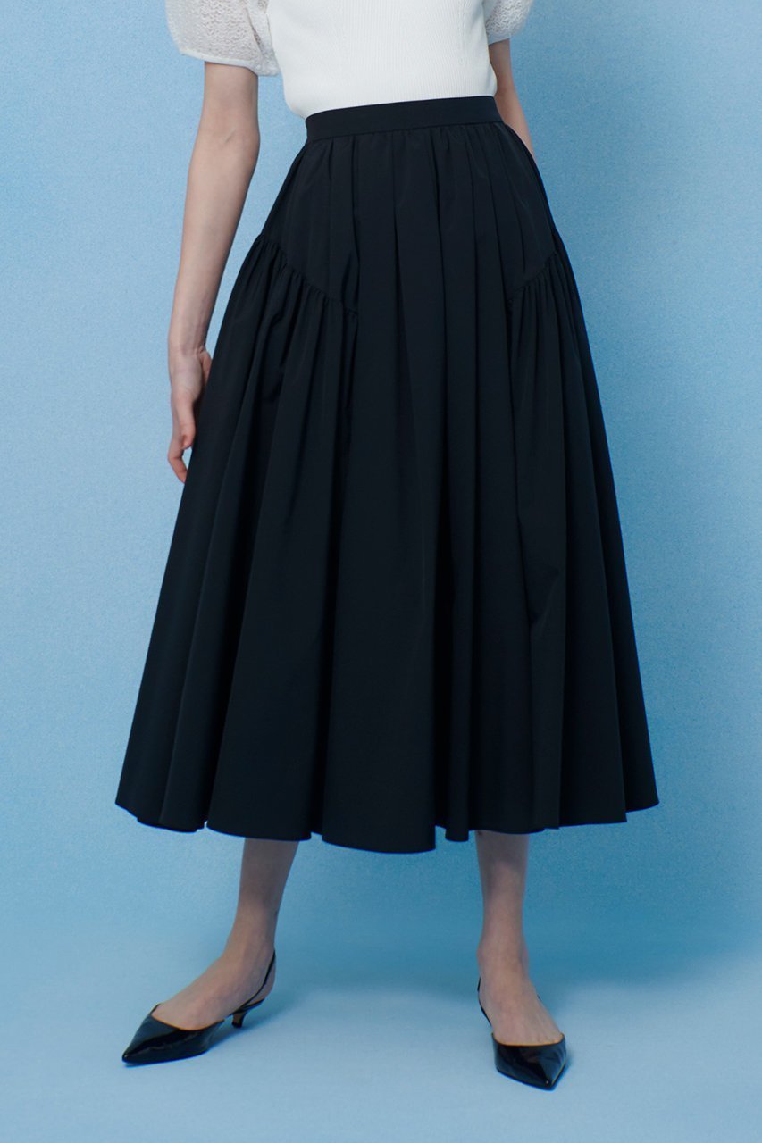 【アルアバイル/allureville】の【Loulou Willoughby】キリカエタックタフタスカート 人気、トレンドファッション・服の通販 founy(ファニー) 　ファッション　Fashion　レディースファッション　Fashion for Women　スカート　Skirts　ロングスカート　Long Skirts / Maxi & Midi Skirts　ギャザー　Gathered, Ruffled　シンプル　Simple, Minimal　タフタ　Taffeta, Structured Fabric　フィット　Fit, Slim Fit　フェミニン　Feminine, Girly　ロング　Long, Long-Length　エレガント 上品　Elegant　other-6|ID: prp329100004433068 ipo3291000000032706816
