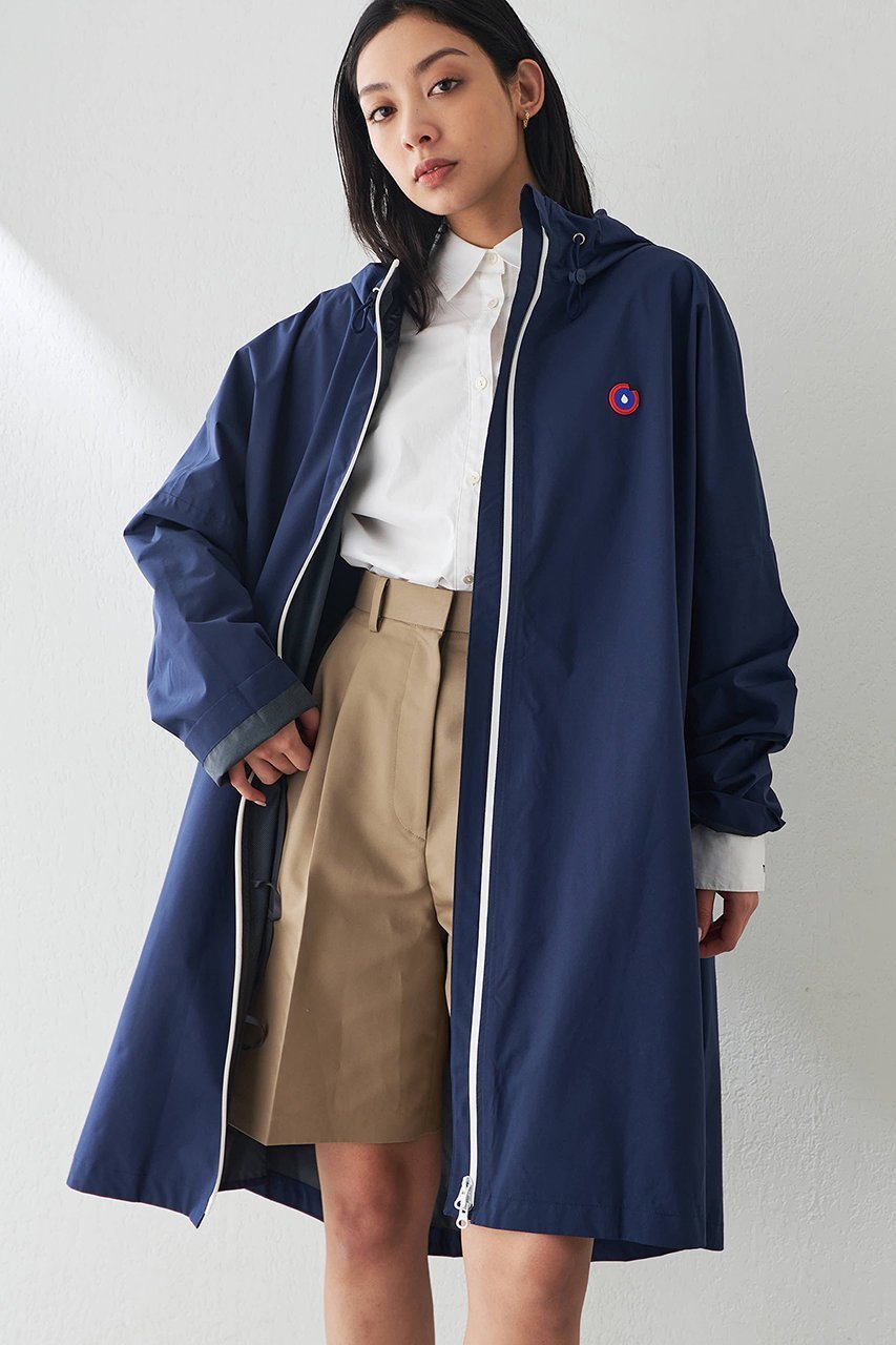【ウィムガゼット/Whim Gazette】の【flotte】RAIN CAPE インテリア・キッズ・メンズ・レディースファッション・服の通販 founy(ファニー) 　ファッション　Fashion　レディースファッション　Fashion for Women　アウター　Coat / Outerwear Collection　コート・ロングコート・ピーコート　Long Coats, Peacoats & More　カラフル　Colorful Design　軽量　Lightweight, Ultra Light　トレンチ　Trench, Trench Coat　ドローコード　Drawcord, Drawstring Cord　フランス　France, French　ポケット　Pocket, Pocket Detail　ミックス　Mix, Mixed Style　再入荷　Restock / Back in Stock　ネイビー|ID: prp329100004433070 ipo3291000000032923462