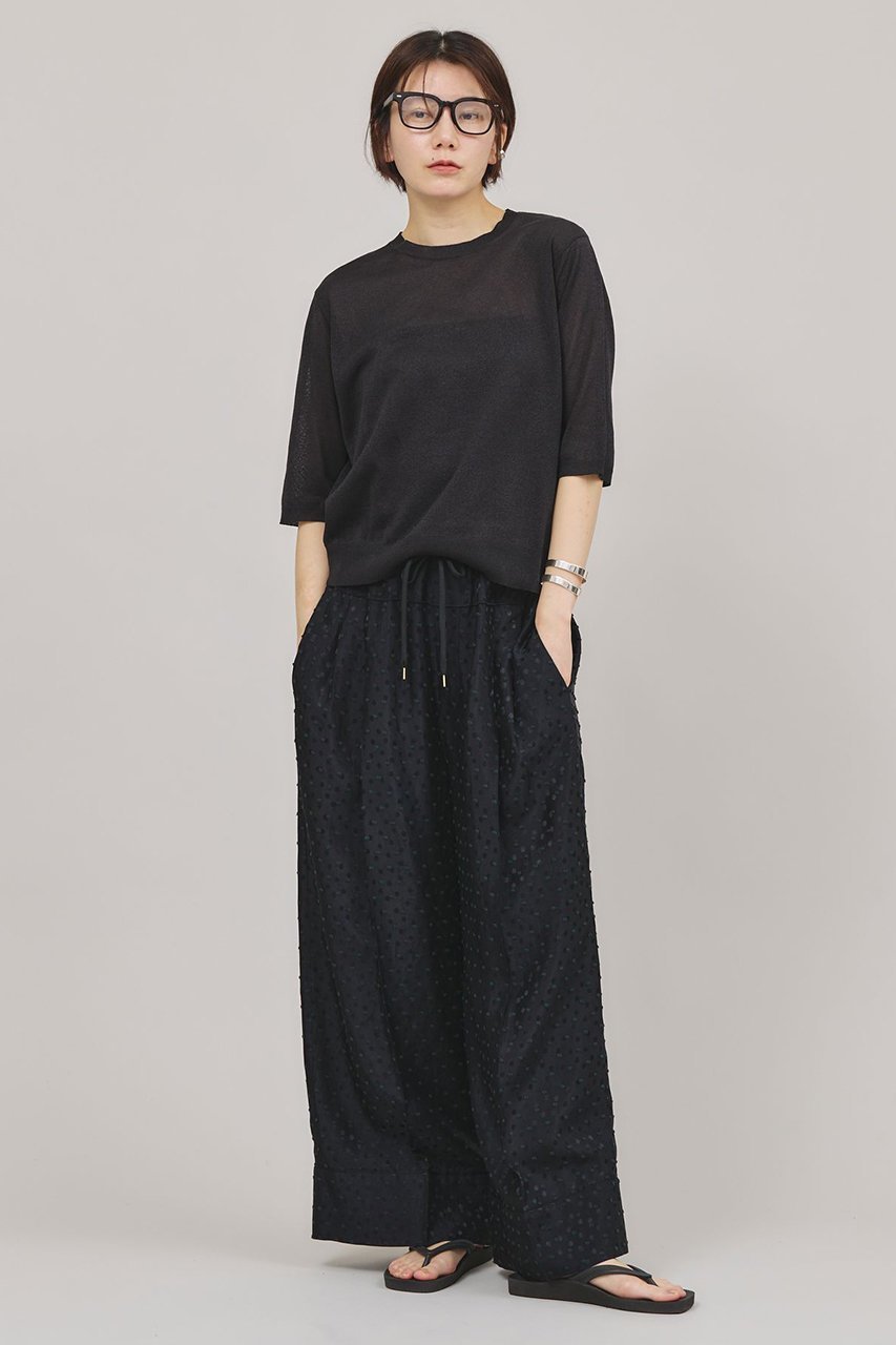 【カレンソロジー/Curensology】のドットカットジャガードパンツ 人気、トレンドファッション・服の通販 founy(ファニー) 　ファッション　Fashion　レディースファッション　Ladies' Fashion Online　パンツ　Pants　ドット　Dot　リラックス　Relax　ロング　Long　エレガント 上品　Elegant　再入荷　Restock/Back In Stock/Re Arrival　日本製　Made In Japan　other-5|ID: prp329100004433087 ipo3291000000032613606