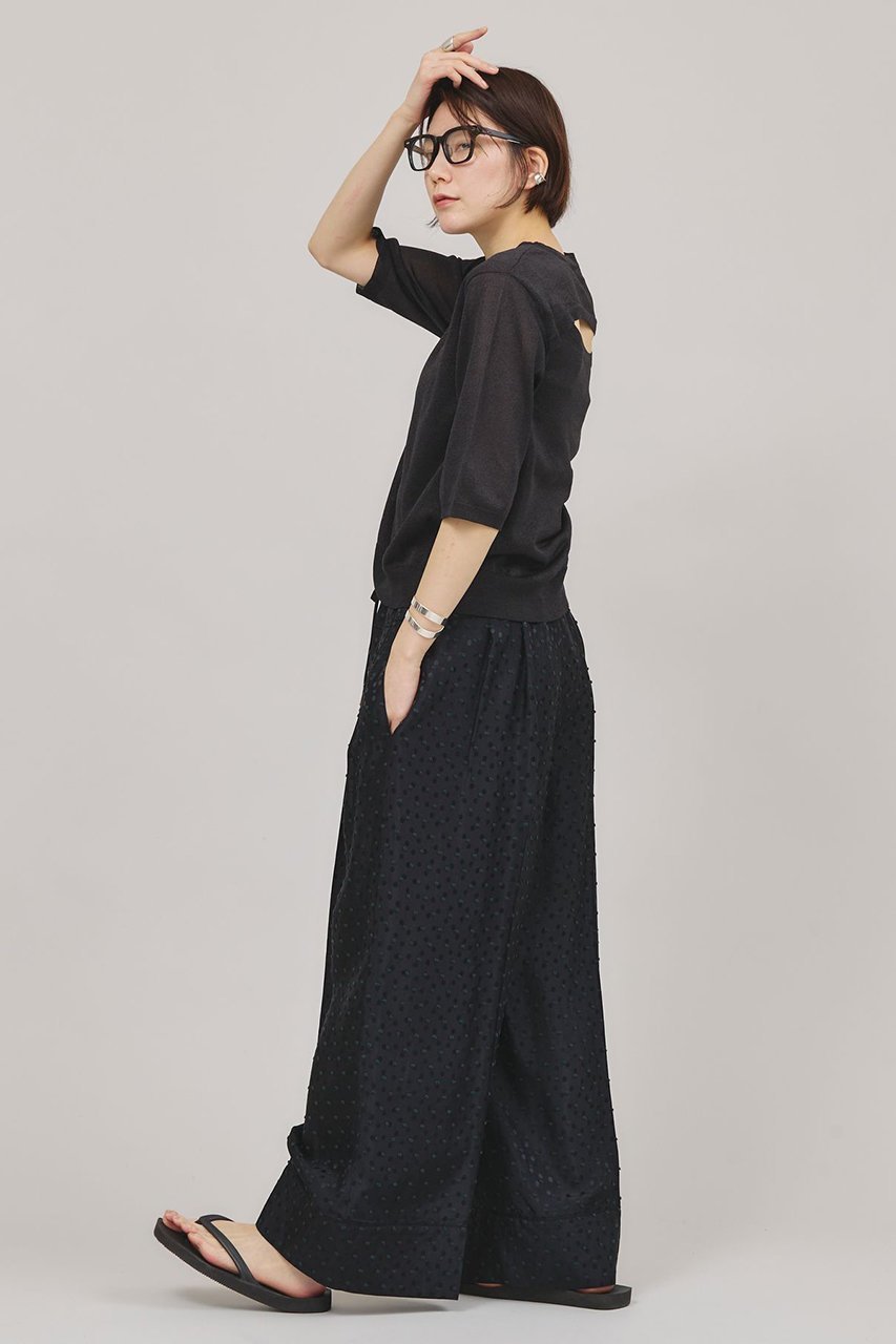 【カレンソロジー/Curensology】のドットカットジャガードパンツ 人気、トレンドファッション・服の通販 founy(ファニー) 　ファッション　Fashion　レディースファッション　Ladies' Fashion Online　パンツ　Pants　ドット　Dot　リラックス　Relax　ロング　Long　エレガント 上品　Elegant　再入荷　Restock/Back In Stock/Re Arrival　日本製　Made In Japan　other-6|ID: prp329100004433087 ipo3291000000032613607