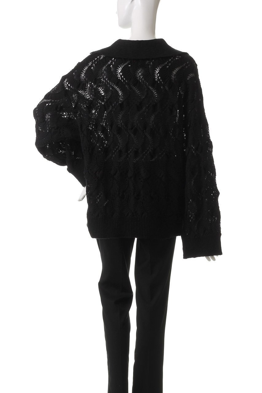 【メゾンスペシャル/MAISON SPECIAL】の【UNISEX】ジグザグ写し柄ポロ衿スキッパーニット 人気、トレンドファッション・服の通販 founy(ファニー) 　ファッション　Fashion　レディースファッション　Fashion for Women　トップス・カットソー　Cut & Sew Tops　ニット　Knit Tops & Sweaters　カジュアルプルオーバー・ニットトップス　Pullovers & Knit Tops / Casual Pullovers　ユニセックス　Unisex, Genderless　クラシック　Classic, Timeless Style　スキッパー　Skipper, Open Collar　デニム　Denim, Jeans Material　リラックス　Relax, Relaxed Fit　エレガント 上品　Elegant　透かし　Cut-Out, Lacework　other-4|ID: prp329100004433098 ipo3291000000036922452