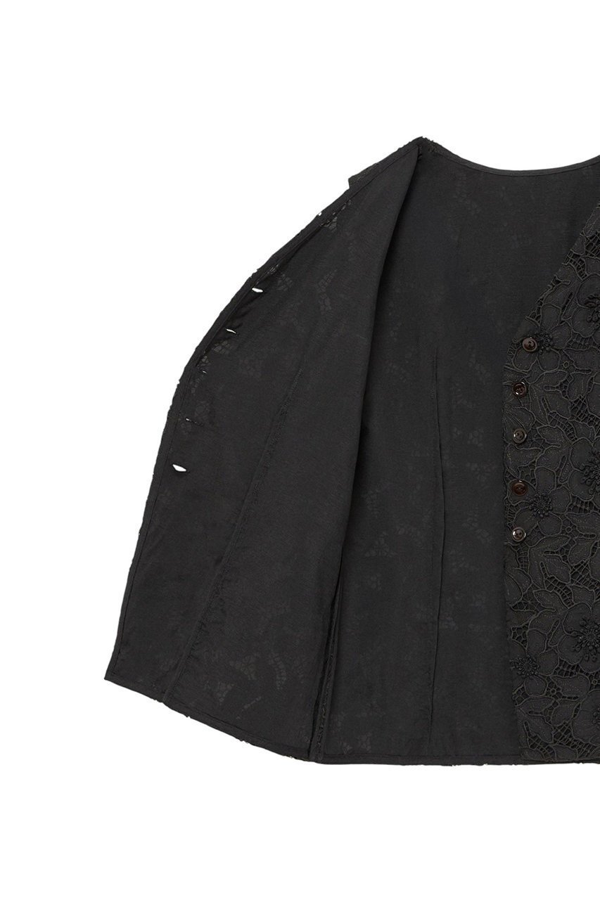 【アナイ/ANAYI】の3Dレース刺繍ジレ ブラウス 人気、トレンドファッション・服の通販 founy(ファニー) 　ファッション　Fashion　レディースファッション　Fashion for Women　アウター　Coat / Outerwear Collection　トップス・カットソー　Cut & Sew Tops　キャミソール&ノースリーブ　Camisoles & Sleeveless Tops　シャツ・ブラウス・オフィスカジュアル　Elegant Blouses & Button-Ups　ベスト&ジレ / 重ね着スタイル　Vests & Gilets　ノースリーブ　Sleeveless, No-Sleeve　バランス　Balance, Style Balance　フラワー　Flower, Floral　レース　Lace, Lace Fabric　ロング　Long, Long-Length　ワーク　Workwear, Utility Style　other-5|ID: prp329100004433102 ipo3291000000032905045