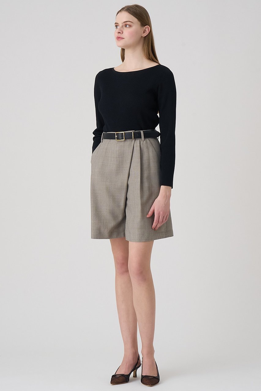 【アナイ/ANAYI】の麻調スラブドビーショートパンツ 人気、トレンドファッション・服の通販 founy(ファニー) 　ファッション　Fashion　レディースファッション　Fashion for Women　パンツ　Pants & Trousers　ショートパンツ・ハーフパンツ　High-Waisted & Relaxed Shorts　おすすめ　Recommended / Our Picks　エレガント 上品　Elegant　キュロット　Culottes, Wide Shorts　ショート　Short, Short Length　ジャケット　Jacket, Outerwear　ダブル　Double, Double-Breasted　フロント　Front, Front Design　メランジ　Melange, Mixed Yarn　ラップ　Wrap, Wrap Design　別注　Limited Edition, Custom Order　other-7|ID: prp329100004433107 ipo3291000000035639870