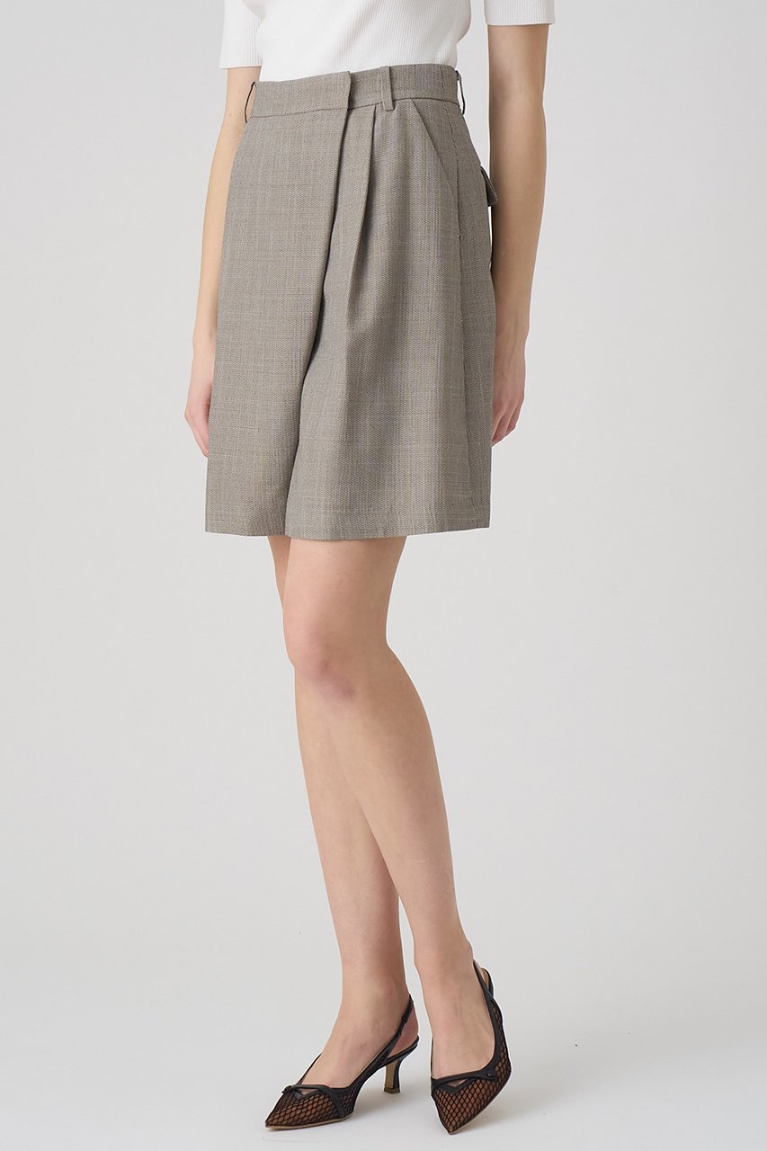 【アナイ/ANAYI】の麻調スラブドビーショートパンツ 人気、トレンドファッション・服の通販 founy(ファニー) 　ファッション　Fashion　レディースファッション　Fashion for Women　パンツ　Pants & Trousers　ショートパンツ・ハーフパンツ　High-Waisted & Relaxed Shorts　おすすめ　Recommended / Our Picks　エレガント 上品　Elegant　キュロット　Culottes, Wide Shorts　ショート　Short, Short Length　ジャケット　Jacket, Outerwear　ダブル　Double, Double-Breasted　フロント　Front, Front Design　メランジ　Melange, Mixed Yarn　ラップ　Wrap, Wrap Design　別注　Limited Edition, Custom Order　other-8|ID: prp329100004433107 ipo3291000000035639871