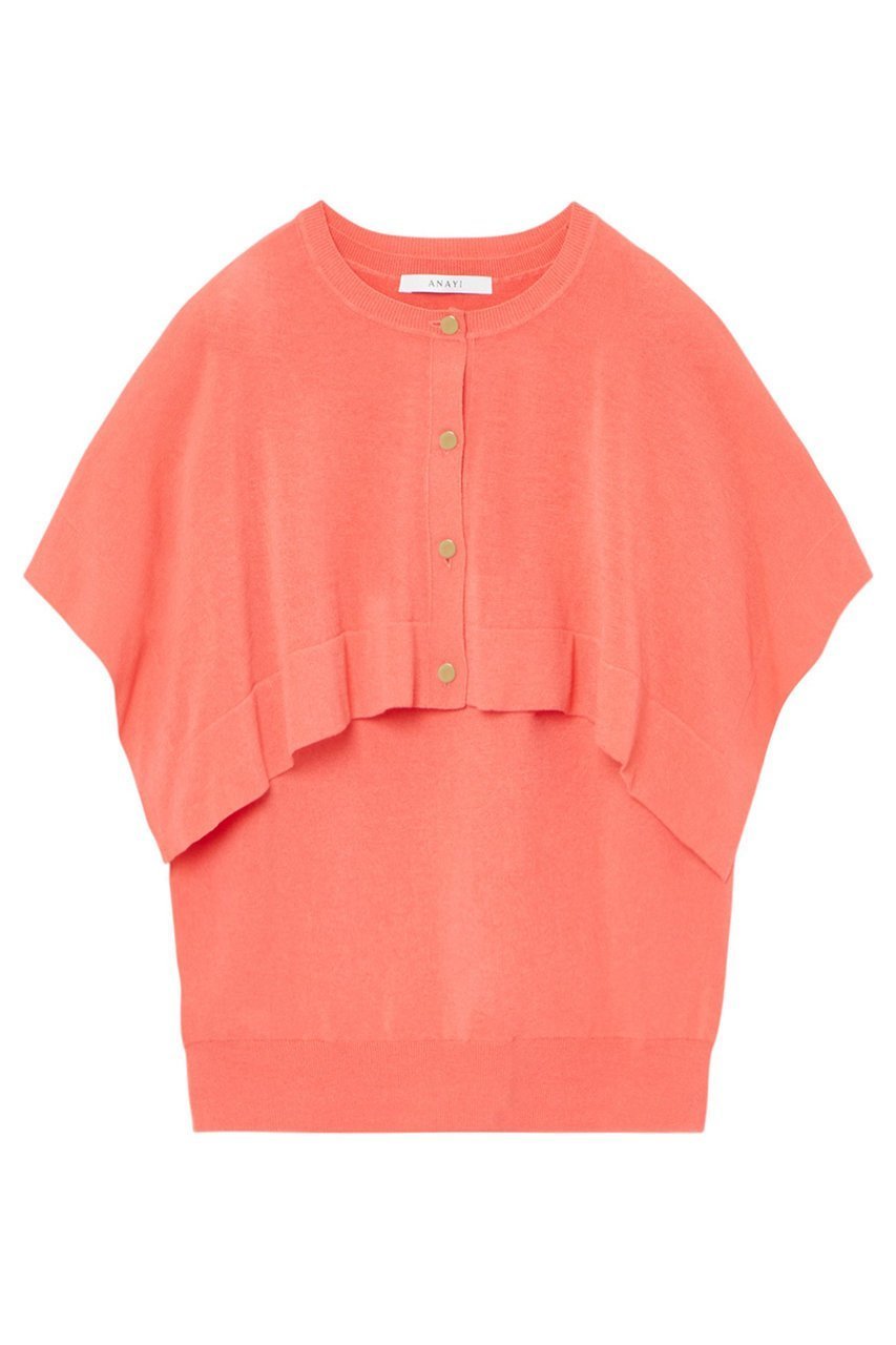 【アナイ/ANAYI】のコットンナイロンサマーツイン インテリア・キッズ・メンズ・レディースファッション・服の通販 founy(ファニー) 　ファッション　Fashion　レディースファッション　Fashion for Women　トップス・カットソー　Cut & Sew Tops　ニット　Knit Tops & Sweaters　カジュアルプルオーバー・ニットトップス　Pullovers & Knit Tops / Casual Pullovers　おすすめ　Recommended / Our Picks　アメリカン　American Style　アンサンブル　Ensemble Set　スクエア　Square, Square Shape　スリーブ　Sleeve, Long Sleeve / Short Sleeve　ボレロ　Bolero, Short Cardigan　再入荷　Restock / Back in Stock　オレンジ|ID: prp329100004433110 ipo3291000000035053417