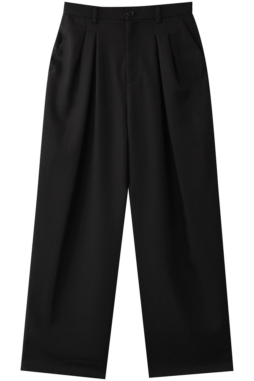 【ミディウミソリッド/MIDIUMISOLID】のtuck wide tapered PT.M パンツ インテリア・キッズ・メンズ・レディースファッション・服の通販 founy(ファニー) 　ファッション　Fashion　レディースファッション　Fashion for Women　パンツ　Pants & Trousers　シンプル　Simple, Minimal　ワイド　Wide, Wide Fit　エレガント 上品　Elegant　black|ID: prp329100004433119 ipo3291000000032909702