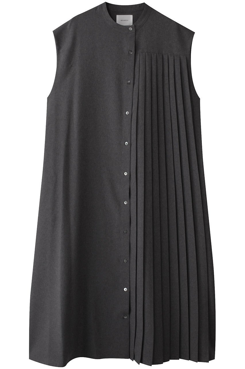【ミディウミソリッド/MIDIUMISOLID】のasymmetry pleats N/S OP.S ワンピース インテリア・キッズ・メンズ・レディースファッション・服の通販 founy(ファニー) 　ファッション　Fashion　レディースファッション　Fashion for Women　ワンピース　Dresses　チュニック　Tunic Tops & Dresses　アシンメトリー　Asymmetrical Style　シンプル　Simple, Minimal　チュニック　Tunic, Long Top　ノースリーブ　Sleeveless, No-Sleeve　プリーツ　Pleats, Pleated　ロング　Long, Long-Length　エレガント 上品　Elegant　c.gray|ID: prp329100004433120 ipo3291000000032867141