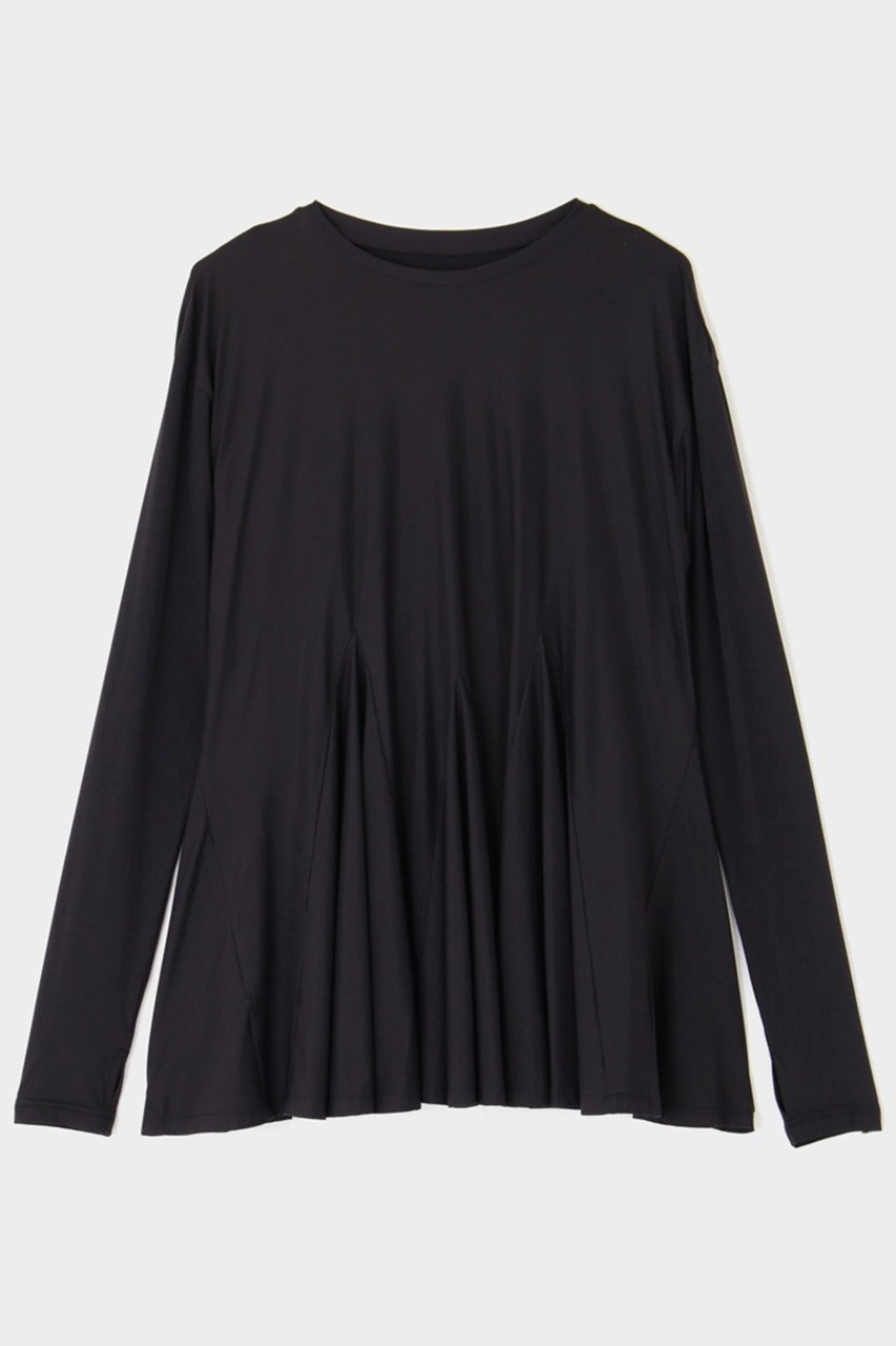 【ル フィル/LE PHIL】の【LE PHIL SPORTS】ハイマルチナイロントリコットカットソー インテリア・キッズ・メンズ・レディースファッション・服の通販 founy(ファニー) 　ファッション　Fashion　レディースファッション　Fashion for Women　トップス・カットソー　Cut & Sew Tops　シャツ・ブラウス・オフィスカジュアル　Elegant Blouses & Button-Ups　ロングTシャツ・Tシャツ　Longline T-Shirts & Tees　カットソー・ベーシックTシャツ　Cut-and-Sewn Tops / Stretch Tees & Basics　コンパクト　Compact, Small Size　スリーブ　Sleeve, Long Sleeve / Short Sleeve　バランス　Balance, Style Balance　フェミニン　Feminine, Girly　フレア　Flare, Flared　ロング　Long, Long-Length　ブラック|ID: prp329100004433121 ipo3291000000035343094