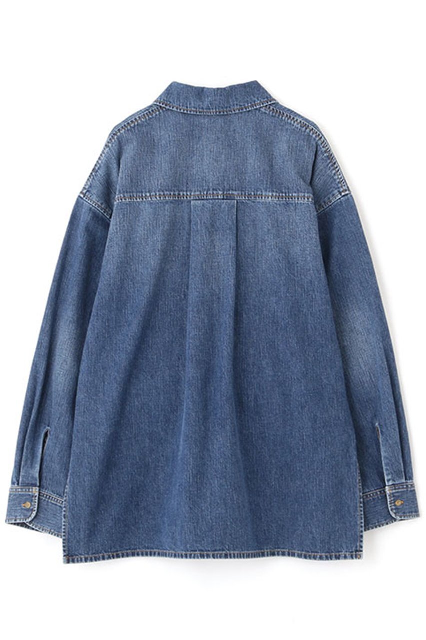 【エトレトウキョウ/ETRE TOKYO】のオープンカラーオーバーサイズデニムシャツ 人気、トレンドファッション・服の通販 founy(ファニー) 　ファッション　Fashion　レディースファッション　WOMEN　トップス・カットソー　Tops/Tshirt　シャツ/ブラウス　Shirts/Blouses　おすすめ　Recommend　インナー　Inner　コンパクト　Compact　ショルダー　Shoulder　スリーブ　Sleeve　デニム　Denim　ドロップ　Drop　フロント　Front　ポケット　Pocket　ロング　Long　other-8|ID: prp329100004434677 ipo3291000000031326511