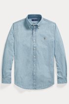 【ラルフローレン/RALPH LAUREN / MEN】の【MEN】【POLO RALPH LAUREN】カスタムフィット シャンブレー シャツ 人気、トレンドファッション・服の通販 founy(ファニー) ファッション Fashion メンズファッション MEN おすすめ Recommend カフス Cuffs クラシック Classic シャンブレー Chambray ジャケット Jacket スリム Slim スリーブ Sleeve ダウン Down デニム Denim フィット Fit プリーツ Pleats ボックス Box ヨーク Yoke ロング Long エレガント 上品 Elegant 長袖 Long Sleeve thumbnail ライトブルー|ID: prp329100004434688 ipo3291000000030979110