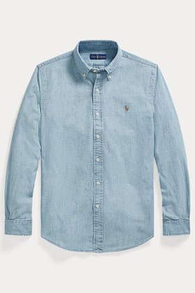 【ラルフローレン/RALPH LAUREN / MEN】の【MEN】【POLO RALPH LAUREN】カスタムフィット シャンブレー シャツ 人気、トレンドファッション・服の通販 founy(ファニー) ファッション Fashion メンズファッション Fashion for Men おすすめ Recommended / Our Picks クラシック Classic, Timeless Style シャンブレー Chambray, Denim-Like Fabric ジャケット Jacket, Outerwear スリム Slim, Slim Fit スリーブ Sleeve, Long Sleeve / Short Sleeve デニム Denim, Jeans Material フィット Fit, Slim Fit ヨーク Yoke, Yoke Design ロング Long, Long-Length エレガント 上品 Elegant 長袖 Long Sleeve, Full Sleeve |ID:prp329100004434688