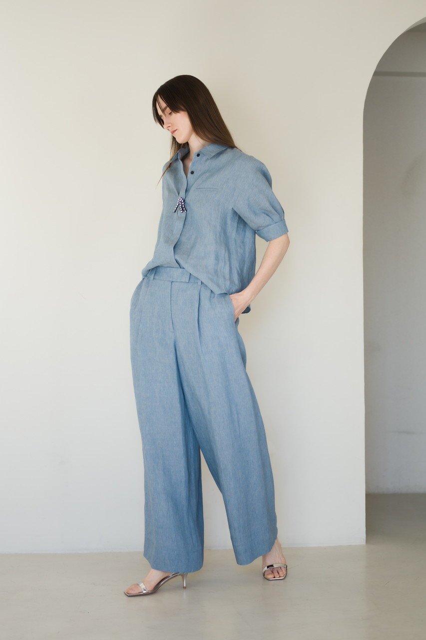 【エブール/ebure】のライトピュアリネン サイドゴムワイドパンツ 人気、トレンドファッション・服の通販 founy(ファニー) 　ファッション　Fashion　レディースファッション　Fashion for Women　パンツ　Pants & Trousers　シンプル　Simple, Minimal　リネン　Linen, Linen Fabric　ワイド　Wide, Wide Fit　エレガント 上品　Elegant　other-6|ID: prp329100004434698 ipo3291000000031326527