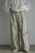 【エトレトウキョウ/ETRE TOKYO】のベルテッドハイウエストタックパンツ 人気、トレンドファッション・服の通販 founy(ファニー) ファッション Fashion レディースファッション Fashion for Women パンツ Pants & Trousers シンプル Simple, Minimal ストレート Straight, Straight Cut センター Center, Center Line ベーシック Basic, Essential ワイド Wide, Wide Fit 今季 This Season, Current Season thumbnail セージ|ID: prp329100004434702 ipo3291000000032908613