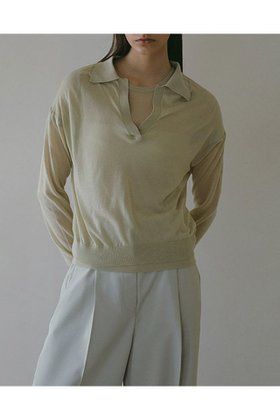 【エトレトウキョウ/ETRE TOKYO】のシアーポロニットプルオーバー 人気、トレンドファッション・服の通販 founy(ファニー) ファッション Fashion レディースファッション WOMEN トップス・カットソー Tops/Tshirt ニット Knit Tops プルオーバー Pullover おすすめ Recommend トレンド Trend エレガント 上品 Elegant 今季 This Season 再入荷 Restock/Back In Stock/Re Arrival |ID:prp329100004434703