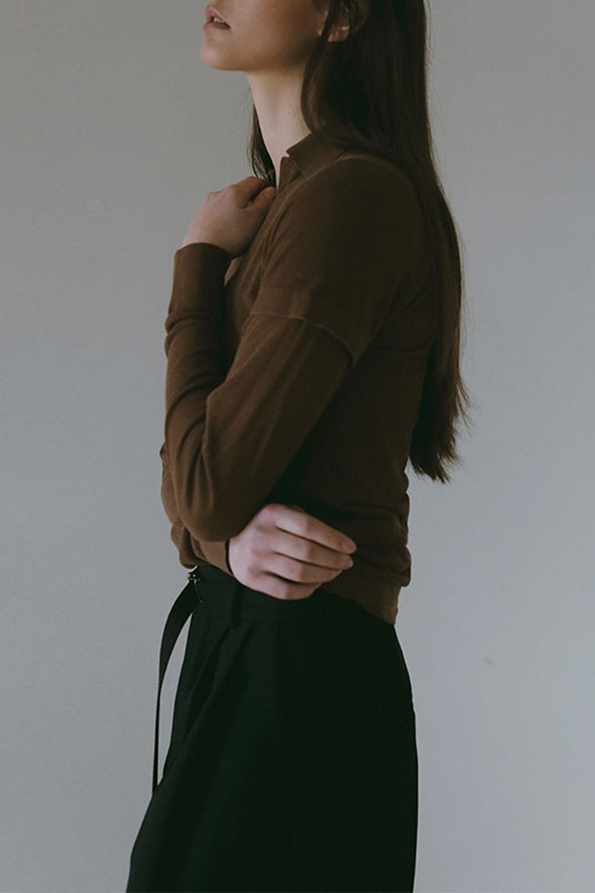 【エトレトウキョウ/ETRE TOKYO】のシアーポロニットプルオーバー 人気、トレンドファッション・服の通販 founy(ファニー) 　ファッション　Fashion　レディースファッション　Fashion for Women　トップス・カットソー　Cut & Sew Tops　ニット　Knit Tops & Sweaters　カジュアルプルオーバー・ニットトップス　Pullovers & Knit Tops / Casual Pullovers　おすすめ　Recommended / Our Picks　トレンド　Trend, Trending Now　エレガント 上品　Elegant　今季　This Season, Current Season　other-6|ID: prp329100004434703 ipo3291000000032935614