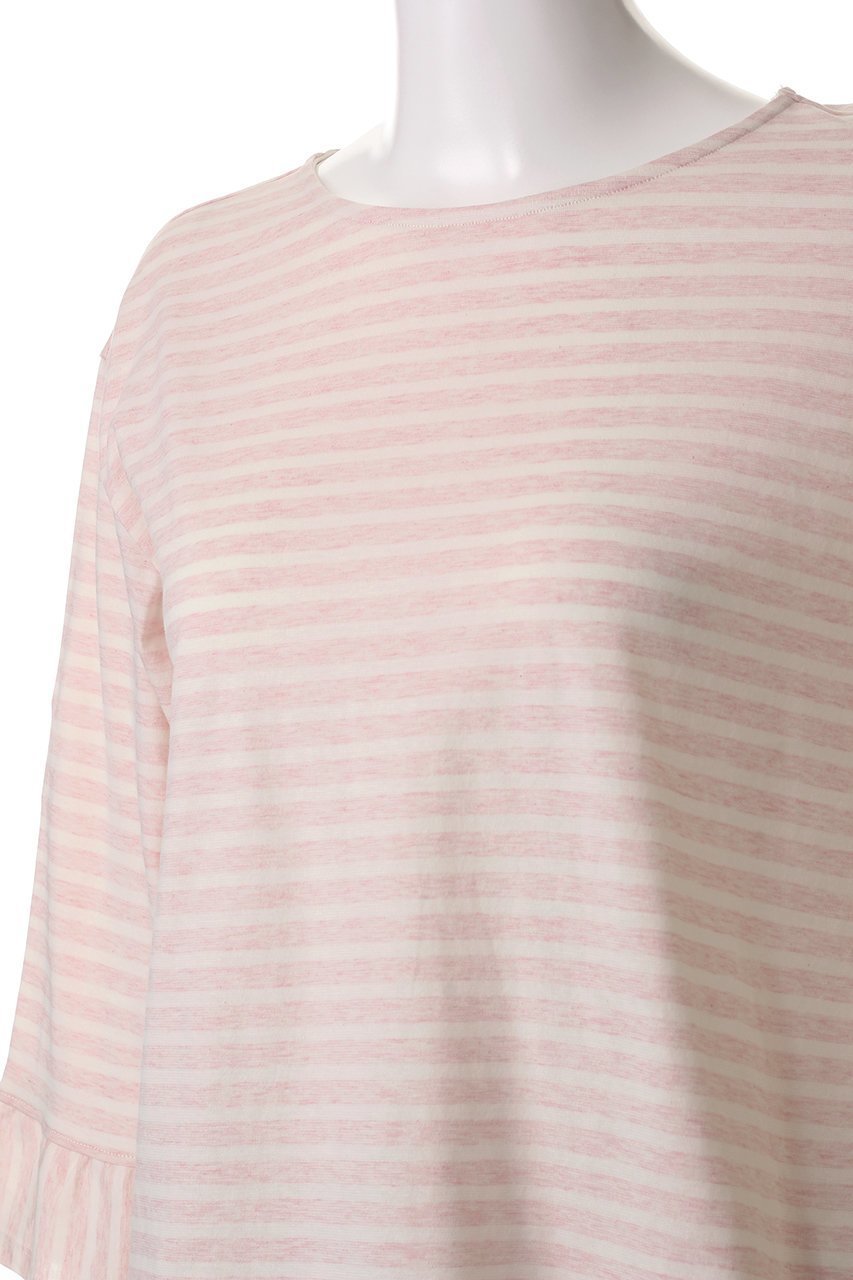 【キッドブルー/KID BLUE】の25コンビボーダー天竺トップス 人気、トレンドファッション・服の通販 founy(ファニー) 　ファッション　Fashion　レディースファッション　WOMEN　トップス・カットソー　Tops/Tshirt　コンビ　Combination　スリーブ　Sleeve　パジャマ　Pajamas　フリル　Frills　ボーダー　Border　ロング　Long　other-5|ID: prp329100004434706 ipo3291000000031326554