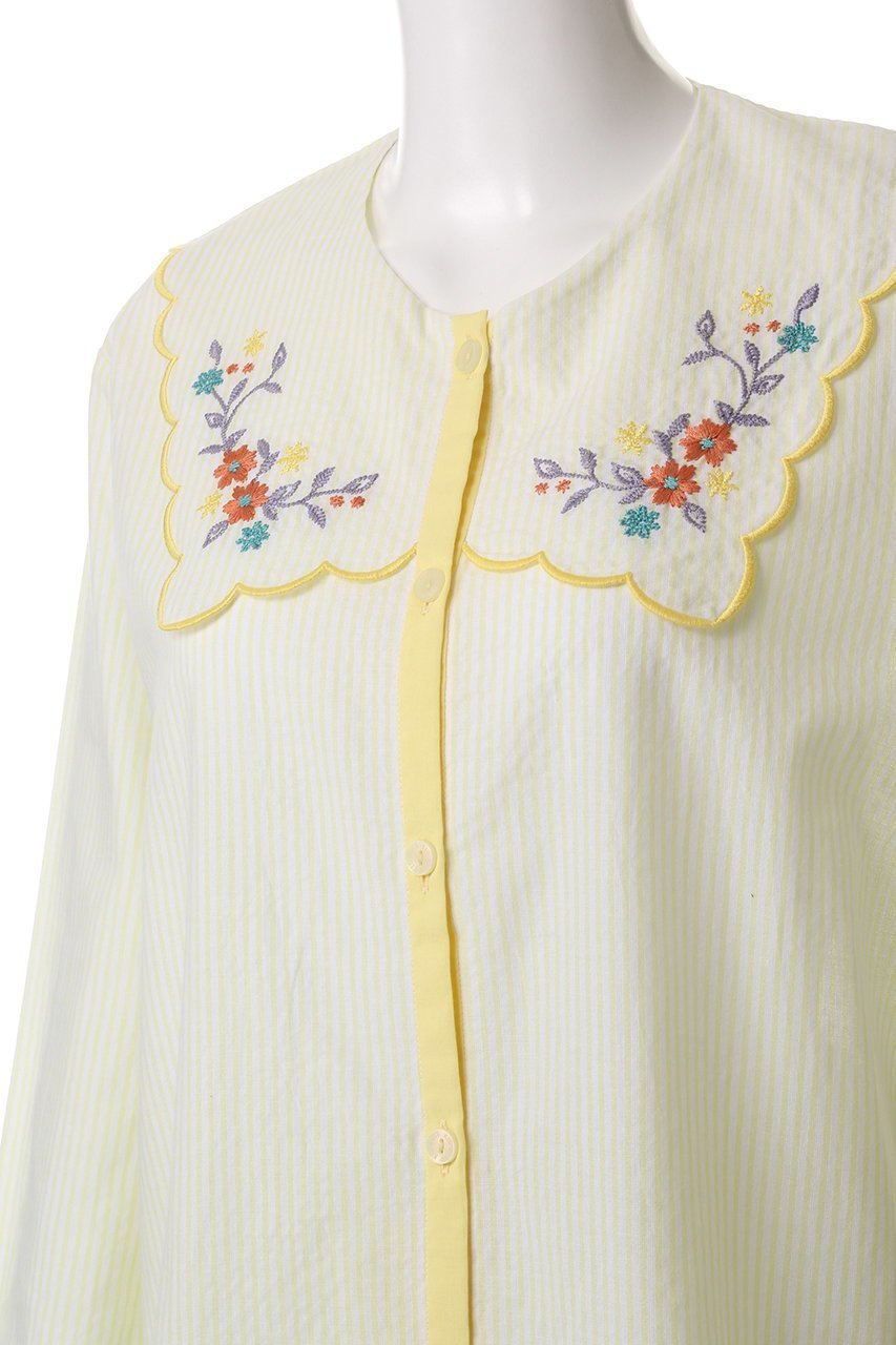 【キッドブルー/KID BLUE】の25ストライプエンブパジャマ 人気、トレンドファッション・服の通販 founy(ファニー) 　ファッション　Fashion　レディースファッション　WOMEN　ストライプ　Stripe　スリーブ　Sleeve　パジャマ　Pajamas　ロング　Long　夏　Summer　春　Spring　S/S・春夏　Ss・Spring/Summer　other-5|ID: prp329100004434707 ipo3291000000031326555