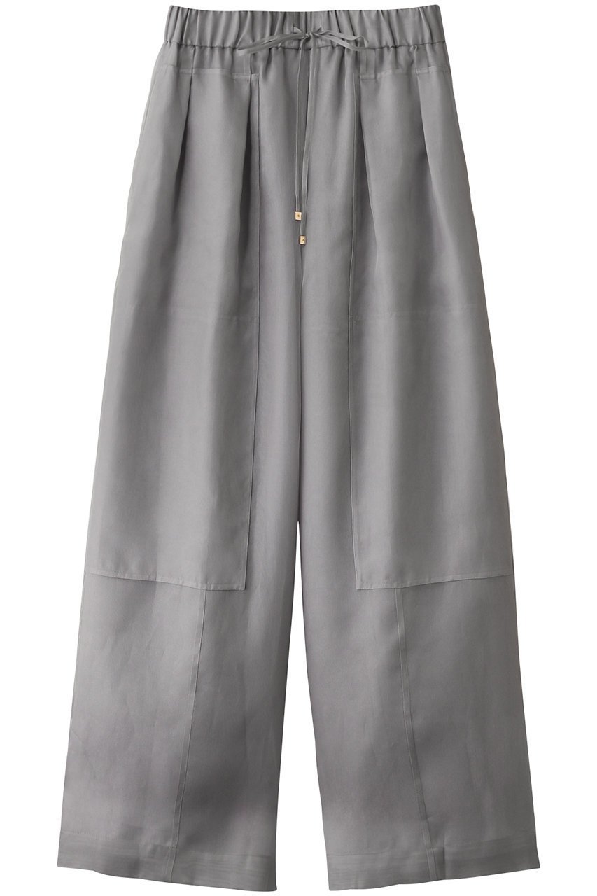 【エブール/ebure】のシルクシアー イージーワイドパンツ インテリア・キッズ・メンズ・レディースファッション・服の通販 founy(ファニー) 　ファッション　Fashion　レディースファッション　WOMEN　パンツ　Pants　オーガンジー　Organdy　シルク　Silk　パッチ　Patch　ポケット　Pocket　ワイド　Wide　ライトグレー|ID: prp329100004434709 ipo3291000000030979168