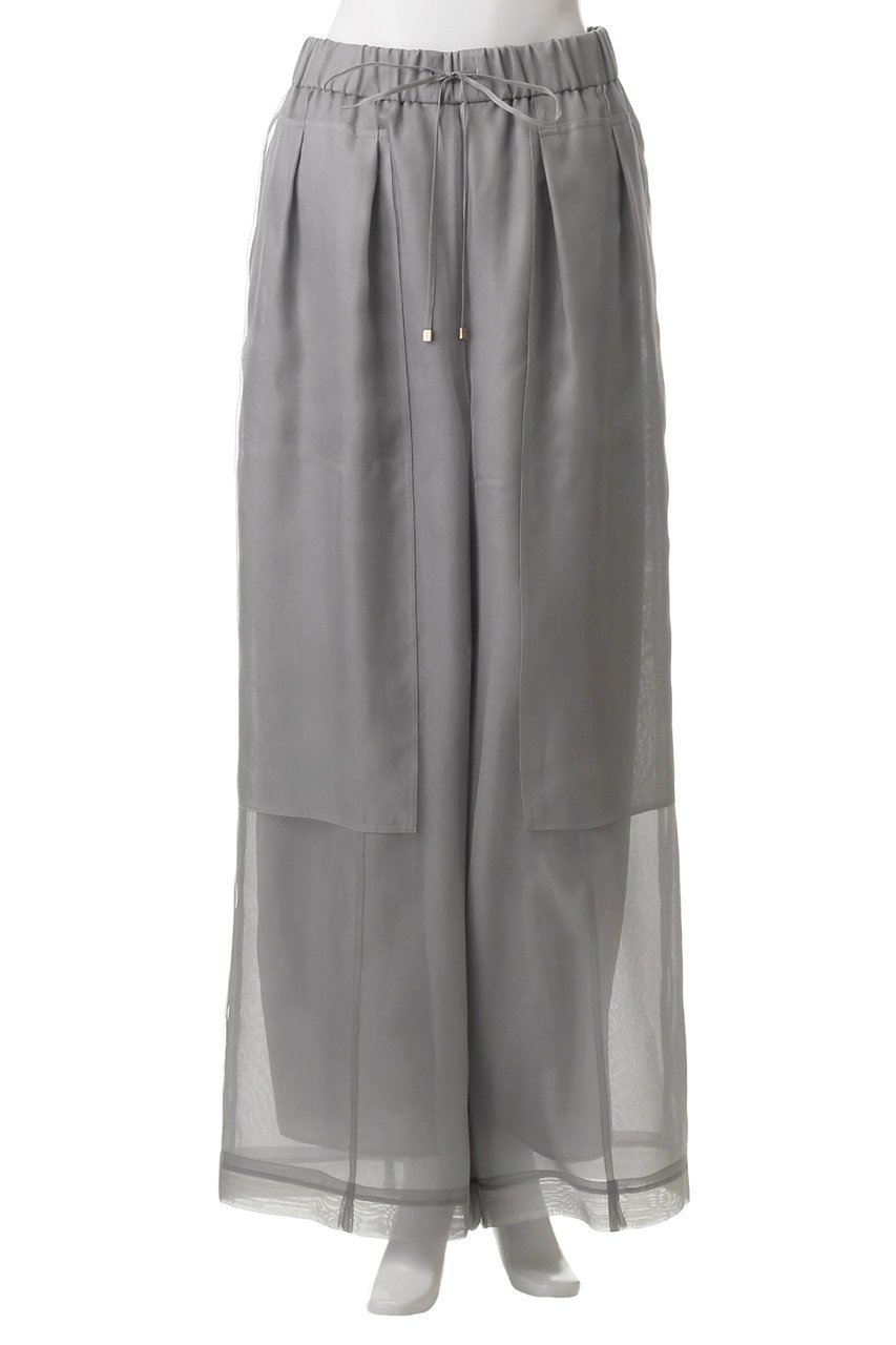 【エブール/ebure】のシルクシアー イージーワイドパンツ 人気、トレンドファッション・服の通販 founy(ファニー) 　ファッション　Fashion　レディースファッション　WOMEN　パンツ　Pants　オーガンジー　Organdy　シルク　Silk　パッチ　Patch　ポケット　Pocket　ワイド　Wide　other-2|ID: prp329100004434709 ipo3291000000031257765