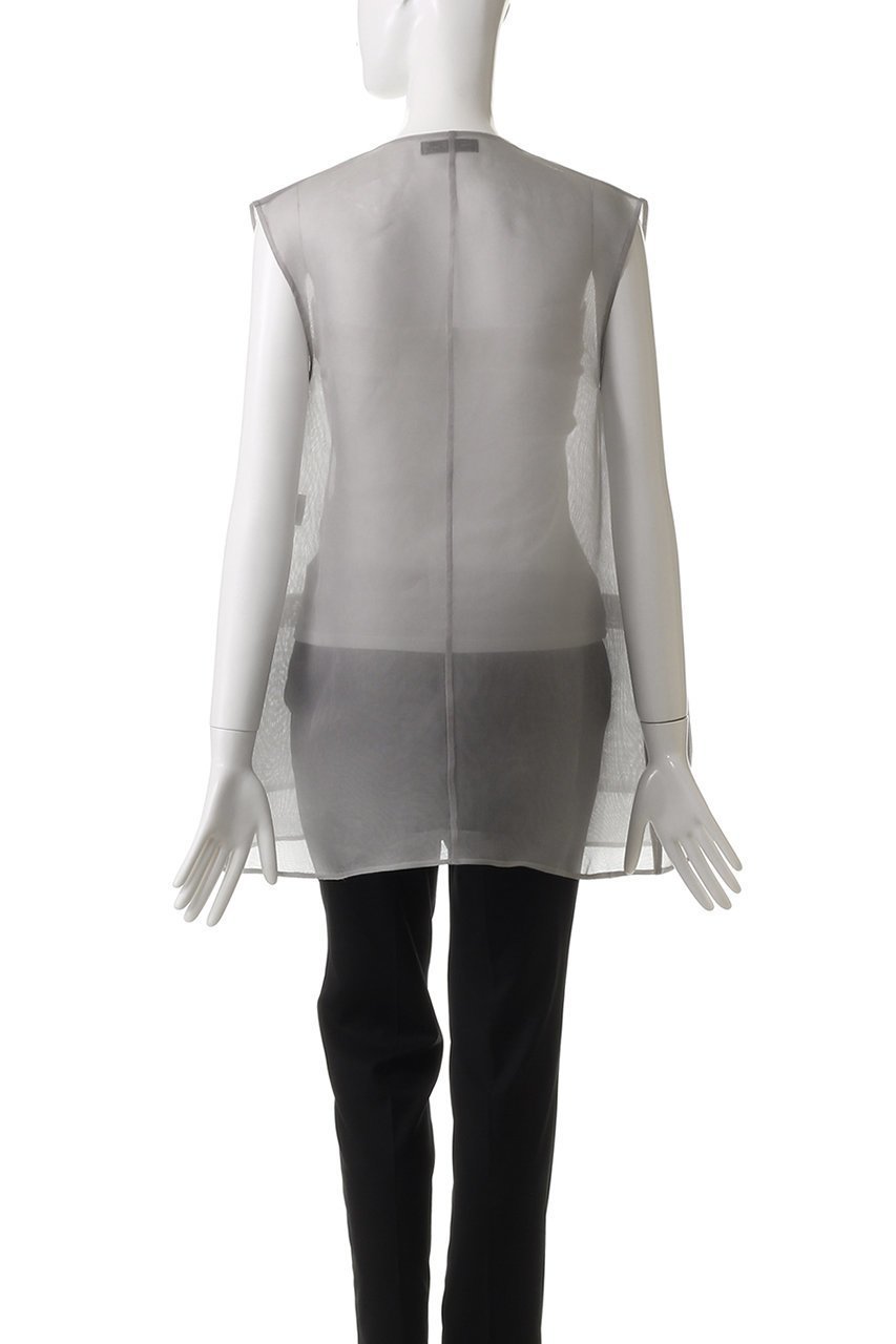 【エブール/ebure】のシルクシアー ジレブラウス 人気、トレンドファッション・服の通販 founy(ファニー) 　ファッション　Fashion　レディースファッション　Fashion for Women　アウター　Coat / Outerwear Collection　トップス・カットソー　Cut & Sew Tops　キャミソール&ノースリーブ　Camisoles & Sleeveless Tops　シャツ・ブラウス・オフィスカジュアル　Elegant Blouses & Button-Ups　ベスト&ジレ / 重ね着スタイル　Vests & Gilets　おすすめ　Recommended / Our Picks　シアー　Sheer, See-Through　シルク　Silk, 100% Silk　ジャケット　Jacket, Outerwear　ノースリーブ　Sleeveless, No-Sleeve　フォルム　Silhouette, Form　other-4|ID: prp329100004434710 ipo3291000000032852197