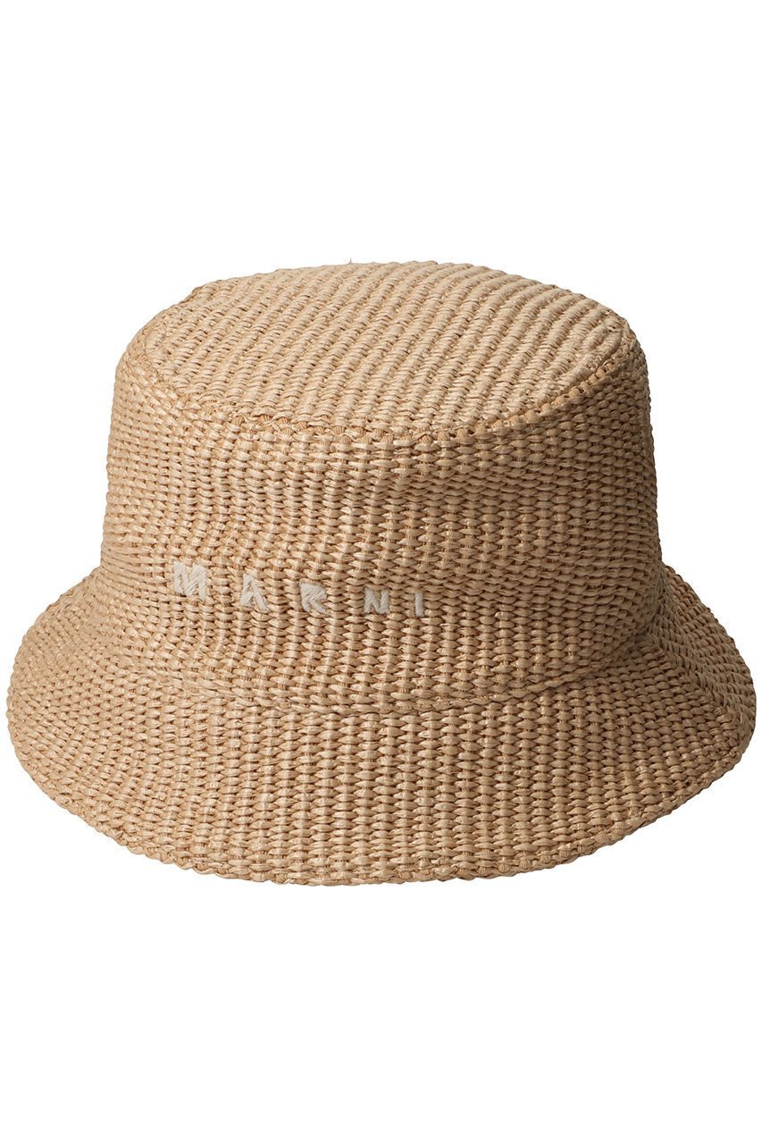 【マルニ/MARNI】のラフィアエフェクトバケットハット インテリア・キッズ・メンズ・レディースファッション・服の通販 founy(ファニー) 　ファッション　Fashion　レディースファッション　Fashion for Women　キャップ&ハット　Hats & Caps　シンプル　Simple, Minimal　デニム　Denim, Jeans Material　マキシ　Maxi, Full Length　ラフィア　Raffia, Natural Straw　帽子　Hat, Headwear　シェル|ID: prp329100004434713 ipo3291000000032799829