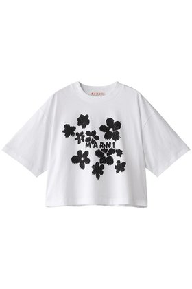 【マルニ/MARNI】のフラワープリントボクシーTシャツ 人気、トレンドファッション・服の通販 founy(ファニー) ファッション Fashion レディースファッション WOMEN トップス・カットソー Tops/Tshirt シャツ/ブラウス Shirts/Blouses ロング / Tシャツ T-Shirts カットソー Cut and Sewn 花柄・フラワープリント・モチーフ Flower Patterns おすすめ Recommend ショート Short スリーブ Sleeve トレンド Trend フォルム Form フラワー Flower プリント Print ボトム Bottom NEW・新作・新着・新入荷 New Arrivals |ID:prp329100004434714