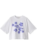 【マルニ/MARNI】のフラワープリントボクシーTシャツ 人気、トレンドファッション・服の通販 founy(ファニー) ファッション Fashion レディースファッション WOMEN トップス・カットソー Tops/Tshirt シャツ/ブラウス Shirts/Blouses ロング / Tシャツ T-Shirts カットソー Cut and Sewn 花柄・フラワープリント・モチーフ Flower Patterns おすすめ Recommend ショート Short スリーブ Sleeve トレンド Trend フォルム Form フラワー Flower プリント Print ボトム Bottom NEW・新作・新着・新入荷 New Arrivals thumbnail リリーホワイト×ブルー|ID: prp329100004434714 ipo3291000000030979189