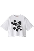 【マルニ/MARNI】のフラワープリントボクシーTシャツ リリーホワイト×ブラック|ID: prp329100004434714 ipo3291000000032865000