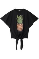 【ステラ マッカートニー/STELLA McCARTNEY】のパイナップルTシャツ 人気、トレンドファッション・服の通販 founy(ファニー) ファッション Fashion レディースファッション Fashion for Women トップス・カットソー Cut & Sew Tops シャツ・ブラウス・オフィスカジュアル Elegant Blouses & Button-Ups ロングTシャツ・Tシャツ Longline T-Shirts & Tees カットソー・ベーシックTシャツ Cut-and-Sewn Tops / Stretch Tees & Basics ショート Short, Short Length スリーブ Sleeve, Long Sleeve / Short Sleeve デニム Denim, Jeans Material フェミニン Feminine, Girly フロント Front, Front Design プリント Print, Printed Pattern thumbnail ブラック|ID: prp329100004434717 ipo3291000000032865050