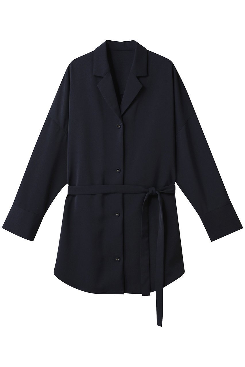 【リムアーク/RIM.ARK】のLong light round shirt/シャツ インテリア・キッズ・メンズ・レディースファッション・服の通販 founy(ファニー) 　ファッション　Fashion　レディースファッション　Ladies' Fashion Online　トップス・カットソー　Tops/Tshirt　シャツ/ブラウス　Shirts/Blouses　インナー　Inner　カットソー　Cut And Sew　スリーブ　Sleeve　ハイネック　High Neck　リラックス　Relax　ロング　Long　ネイビー|ID: prp329100004434728 ipo3291000000032376256