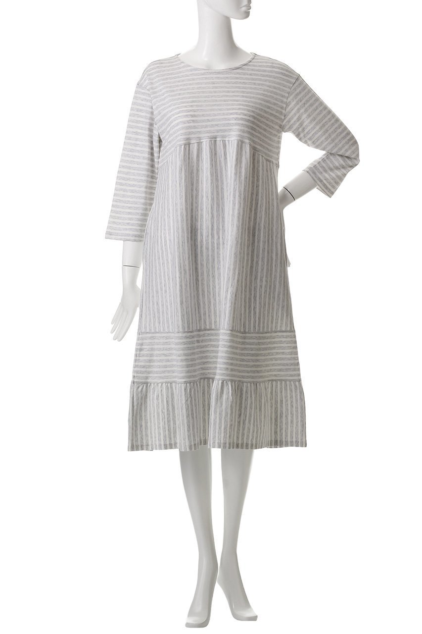 【キッドブルー/KID BLUE】の25コンビボーダー天竺ワンピース 人気、トレンドファッション・服の通販 founy(ファニー) 　ファッション　Fashion　レディースファッション　WOMEN　ワンピース　Dress　コンビ　Combination　スリーブ　Sleeve　パジャマ　Pajamas　ボーダー　Border　リラックス　Relax　ロング　Long　旅行　Travel　other-2|ID: prp329100004434731 ipo3291000000031257905