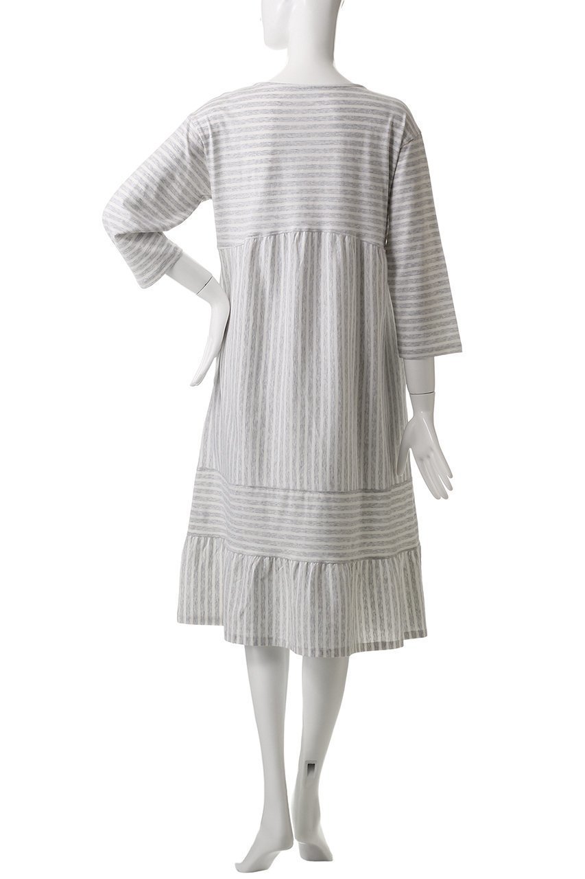 【キッドブルー/KID BLUE】の25コンビボーダー天竺ワンピース 人気、トレンドファッション・服の通販 founy(ファニー) 　ファッション　Fashion　レディースファッション　WOMEN　ワンピース　Dress　コンビ　Combination　スリーブ　Sleeve　パジャマ　Pajamas　ボーダー　Border　リラックス　Relax　ロング　Long　旅行　Travel　other-4|ID: prp329100004434731 ipo3291000000031257909