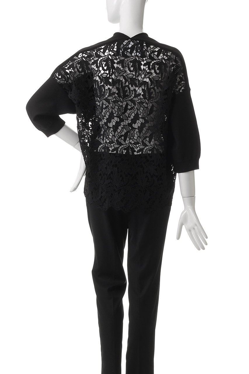 【ルームエイト/Room no.8】の【Room no.8 BLACK】ケミカルレース ドレープトップス 人気、トレンドファッション・服の通販 founy(ファニー) 　ファッション　Fashion　レディースファッション　WOMEN　トップス・カットソー　Tops/Tshirt　シャツ/ブラウス　Shirts/Blouses　ケミカル　Chemical　スリーブ　Sleeve　センター　Center　ドッキング　Docking　フレア　Flare　ボトム　Bottom　レース　Race　ロング　Long　other-4|ID: prp329100004434739 ipo3291000000031604130