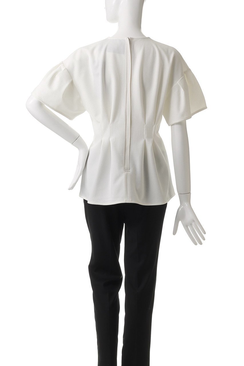 【ルームエイト/Room no.8】の【Room no.8 BLACK】SEERSUCKER タックイン トップス 人気、トレンドファッション・服の通販 founy(ファニー) 　ファッション　Fashion　レディースファッション　Fashion for Women　トップス・カットソー　Cut & Sew Tops　シャツ・ブラウス・オフィスカジュアル　Elegant Blouses & Button-Ups　コルセット　Corset, Bustier　ショート　Short, Short Length　シンプル　Simple, Minimal　スリーブ　Sleeve, Long Sleeve / Short Sleeve　バランス　Balance, Style Balance　フェミニン　Feminine, Girly　ボトム　Bottoms, Lower Wear　ワイド　Wide, Wide Fit　other-4|ID: prp329100004434741 ipo3291000000034955338