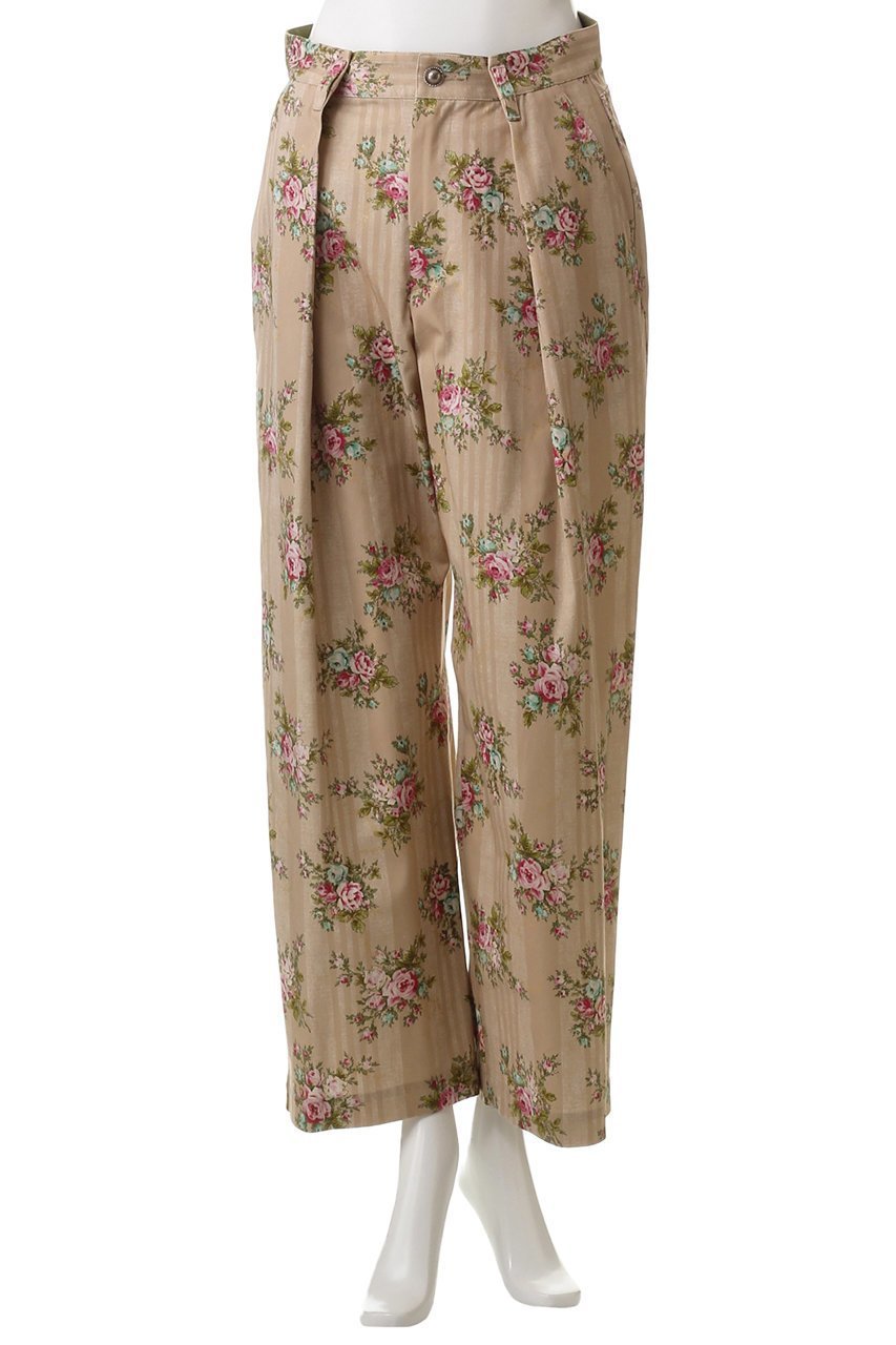 【ルール ロジェット/leur logette】のビンテージフラワーコットンプリントパンツ 人気、トレンドファッション・服の通販 founy(ファニー) 　ファッション　Fashion　レディースファッション　WOMEN　パンツ　Pants　ツイル　Twill　フェミニン　Feminine　フロント　Front　プリント　Print　ローズ　Rose　ヴィンテージ　Vintage　other-2|ID: prp329100004434743 ipo3291000000031257950
