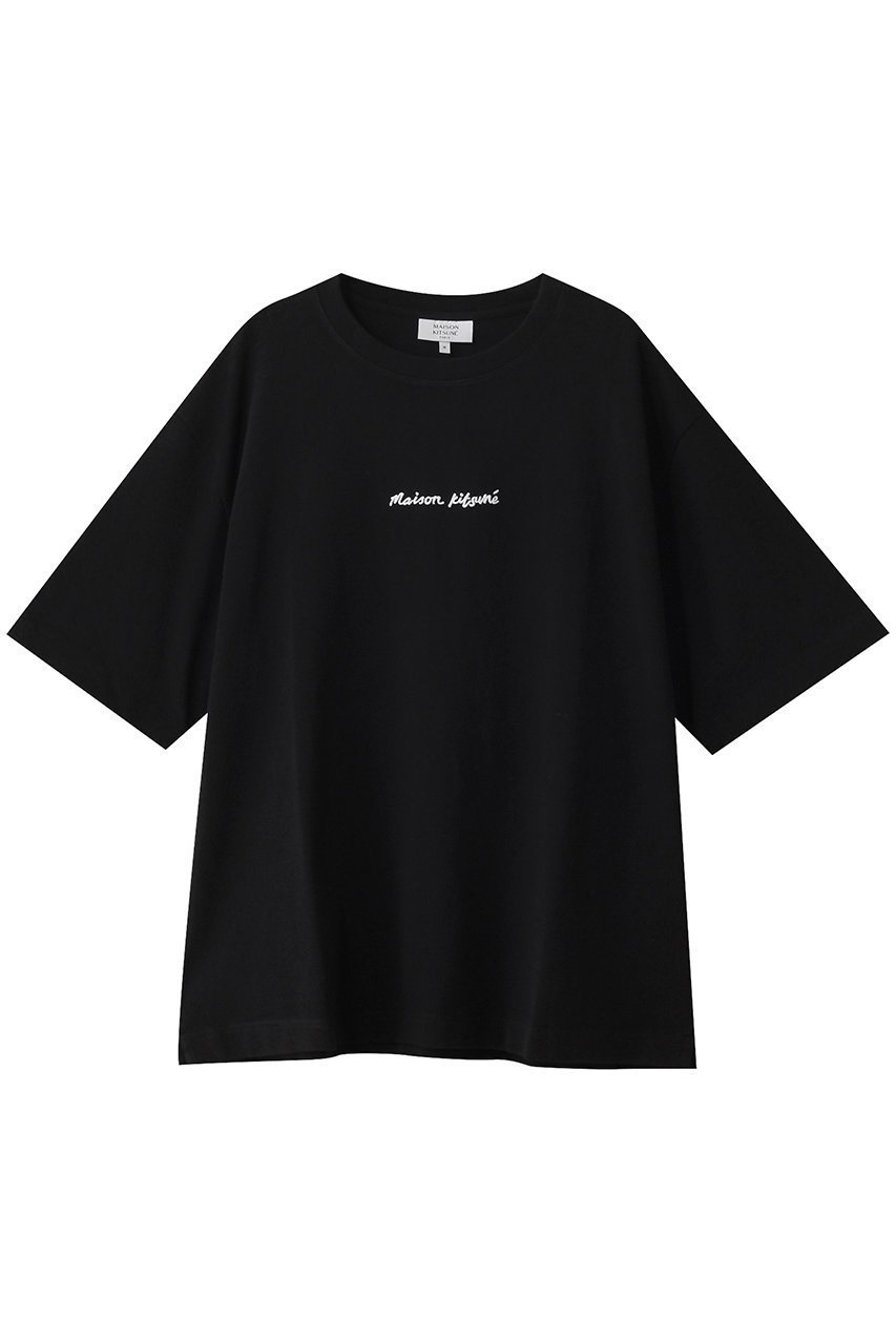 【メゾン キツネ/MAISON KITSUNE / MEN】の【MEN】MAISON KITSUNE EMBROIDERY OVERSIZE Tシャツ インテリア・キッズ・メンズ・レディースファッション・服の通販 founy(ファニー) 　ファッション　Fashion　メンズファッション　Fashion for Men　トップス・カットソー　Cut & Sew Tops　メンズシャツ　Shirts　ショート　Short, Short Length　スリーブ　Sleeve, Long Sleeve / Short Sleeve　フロント　Front, Front Design　ベーシック　Basic, Essential　ブラック|ID: prp329100004434747 ipo3291000000032864898