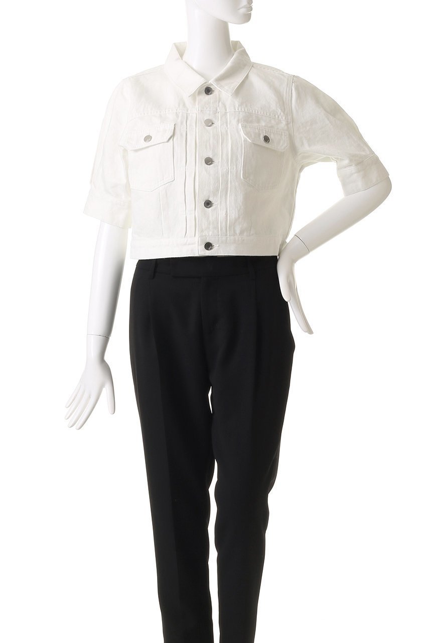 【アドーア/ADORE】の【SERGE】Gジャン ホワイト 人気、トレンドファッション・服の通販 founy(ファニー) 　ファッション　Fashion　レディースファッション　WOMEN　アウター　Coat Outerwear　ジャケット　Jackets　クロップド　Cropped　シンプル　Simple　ジャケット　Jacket　デニム　Denim　トレンド　Trend　バランス　Balance　フィット　Fit　other-2|ID: prp329100004434766 ipo3291000000031258087