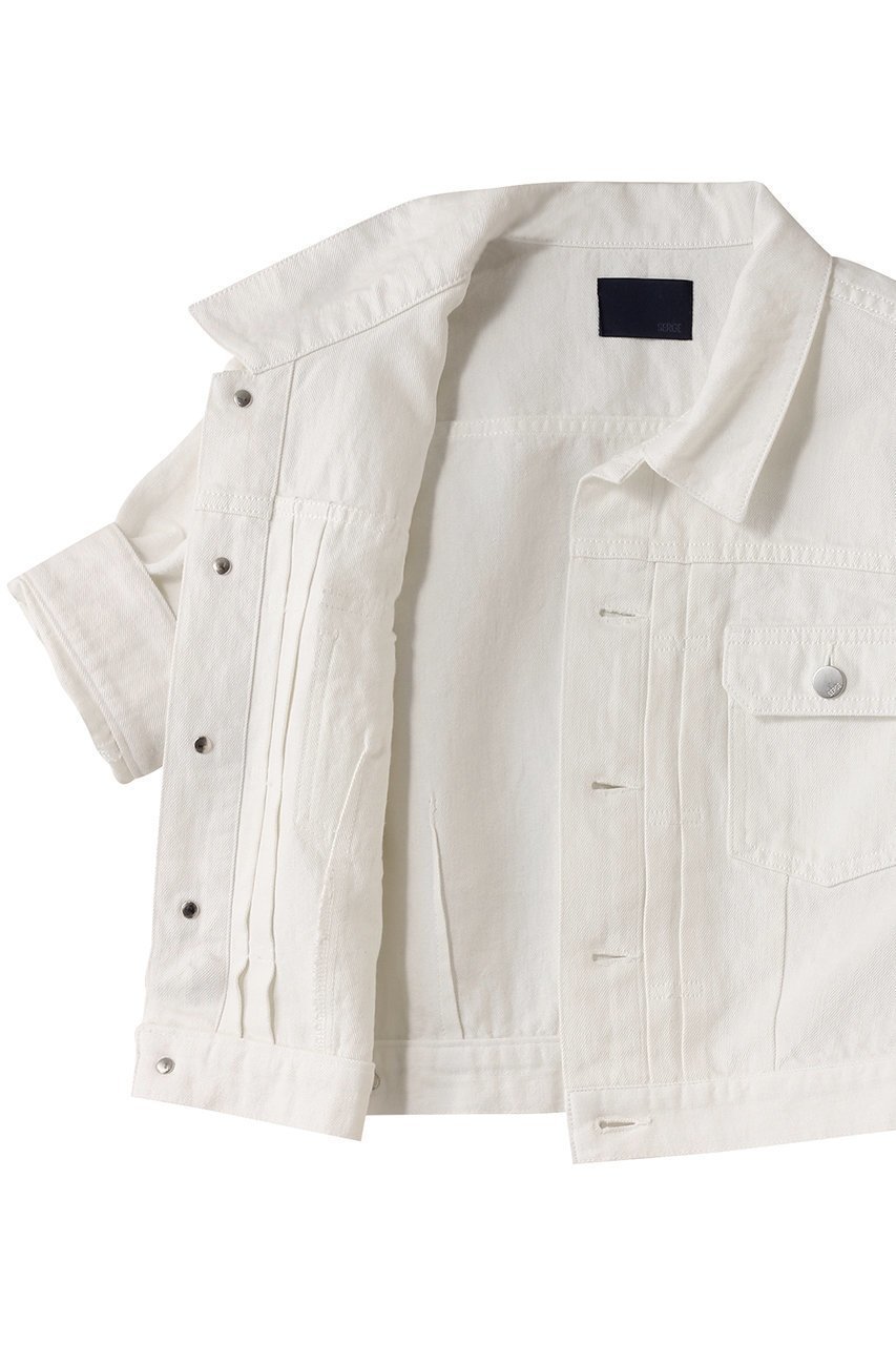 【アドーア/ADORE】の【SERGE】Gジャン ホワイト 人気、トレンドファッション・服の通販 founy(ファニー) 　ファッション　Fashion　レディースファッション　WOMEN　アウター　Coat Outerwear　ジャケット　Jackets　クロップド　Cropped　シンプル　Simple　ジャケット　Jacket　デニム　Denim　トレンド　Trend　バランス　Balance　フィット　Fit　other-6|ID: prp329100004434766 ipo3291000000031326652