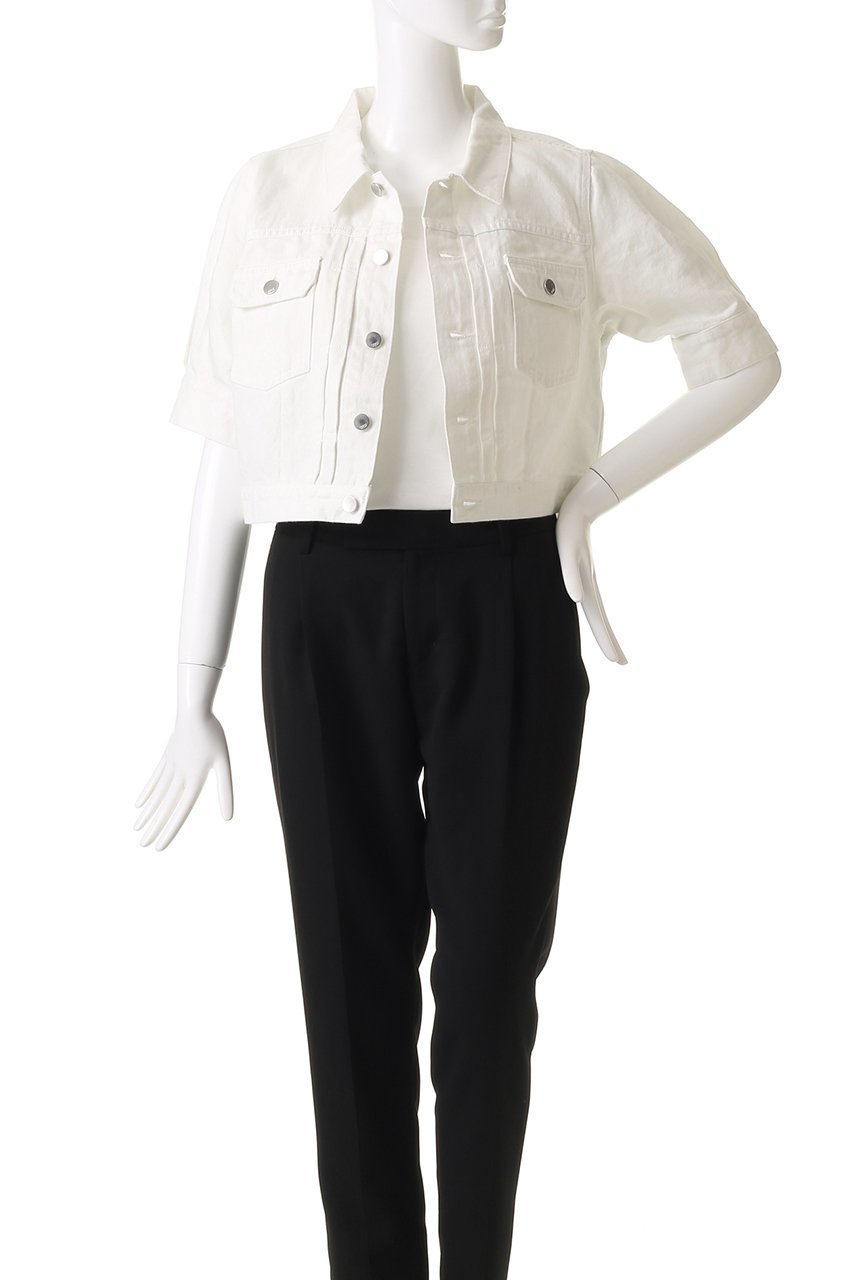 【アドーア/ADORE】の【SERGE】Gジャン ホワイト 人気、トレンドファッション・服の通販 founy(ファニー) 　ファッション　Fashion　レディースファッション　WOMEN　アウター　Coat Outerwear　ジャケット　Jackets　クロップド　Cropped　シンプル　Simple　ジャケット　Jacket　デニム　Denim　トレンド　Trend　バランス　Balance　フィット　Fit　other-7|ID: prp329100004434766 ipo3291000000031326653