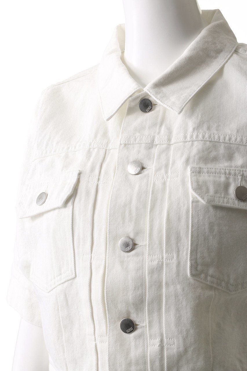 【アドーア/ADORE】の【SERGE】Gジャン ホワイト 人気、トレンドファッション・服の通販 founy(ファニー) 　ファッション　Fashion　レディースファッション　Fashion for Women　アウター　Coat / Outerwear Collection　レディースジャケット・軽アウター　Jackets　クロップド　Cropped, Short Length　シンプル　Simple, Minimal　ジャケット　Jacket, Outerwear　デニム　Denim, Jeans Material　トレンド　Trend, Trending Now　バランス　Balance, Style Balance　フィット　Fit, Slim Fit　other-5|ID: prp329100004434766 ipo3291000000035700030