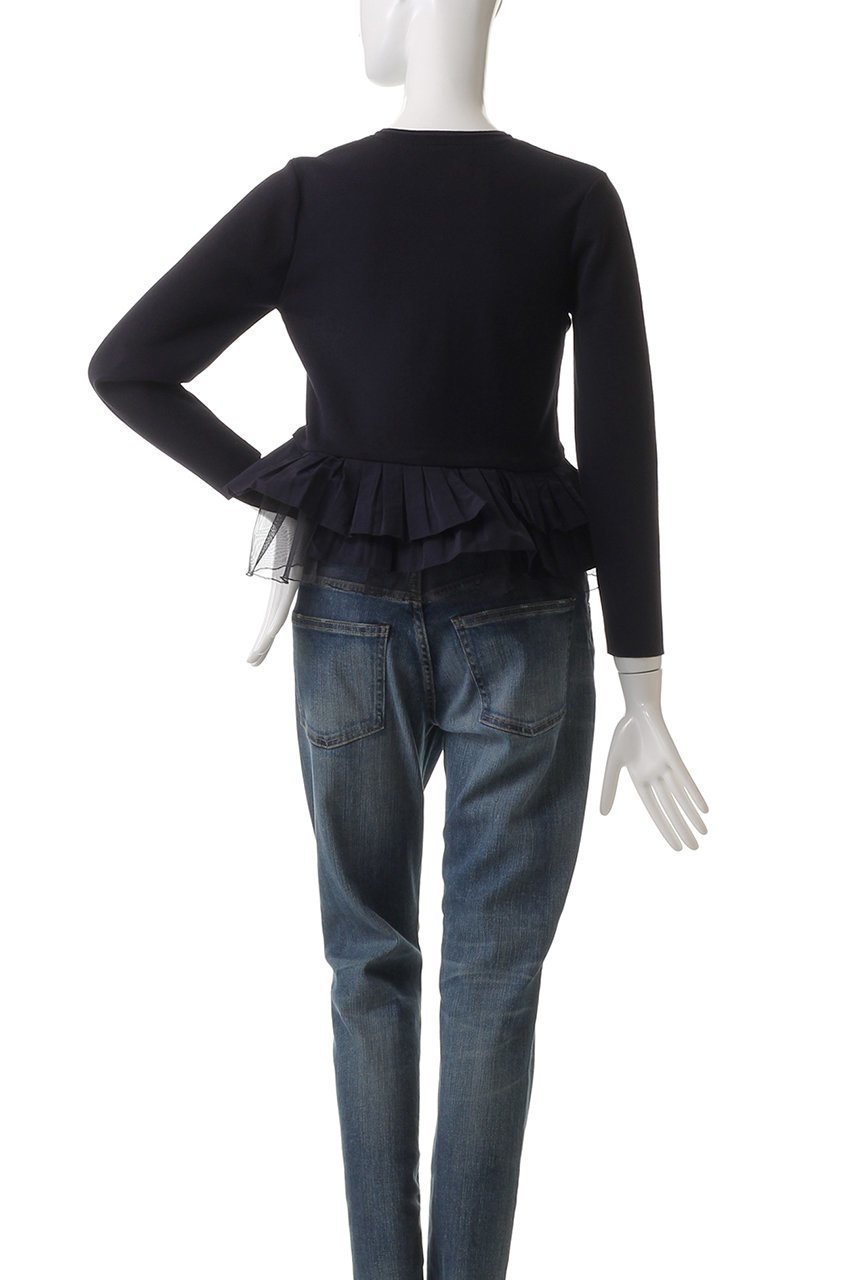 【マリリンムーン/MARILYN MOON】のコットンナイロンプリーツタフタカーディガン 人気、トレンドファッション・服の通販 founy(ファニー) 　ファッション　Fashion　レディースファッション　WOMEN　トップス・カットソー　Tops/Tshirt　ニット　Knit Tops　カーディガン　Cardigans　アシンメトリー　Asymmetry　カーディガン　Cardigan　クロップド　Cropped　シンプル　Simple　タフタ　Taffeta　チュール　Tulle　パール　Pearl　プリーツ　Pleats　ランダム　Random　other-4|ID: prp329100004434769 ipo3291000000031258107