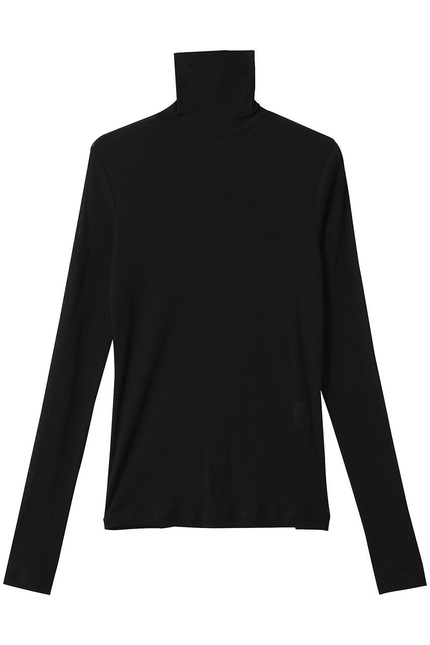 【アルアバイル/allureville】のシアーテレコPO A インテリア・キッズ・メンズ・レディースファッション・服の通販 founy(ファニー) 　ファッション　Fashion　レディースファッション　Fashion for Women　トップス・カットソー　Cut & Sew Tops　シャツ・ブラウス・オフィスカジュアル　Elegant Blouses & Button-Ups　ロングTシャツ・Tシャツ　Longline T-Shirts & Tees　カットソー・ベーシックTシャツ　Cut-and-Sewn Tops / Stretch Tees & Basics　インナー　Innerwear　カーディガン　Cardigan, Knitwear　シンプル　Simple, Minimal　ジャケット　Jacket, Outerwear　スリーブ　Sleeve, Long Sleeve / Short Sleeve　タートルネック　Turtleneck, High Neck　デニム　Denim, Jeans Material　フィット　Fit, Slim Fit　ロング　Long, Long-Length　エレガント 上品　Elegant　ブラック|ID: prp329100004434771 ipo3291000000036653012